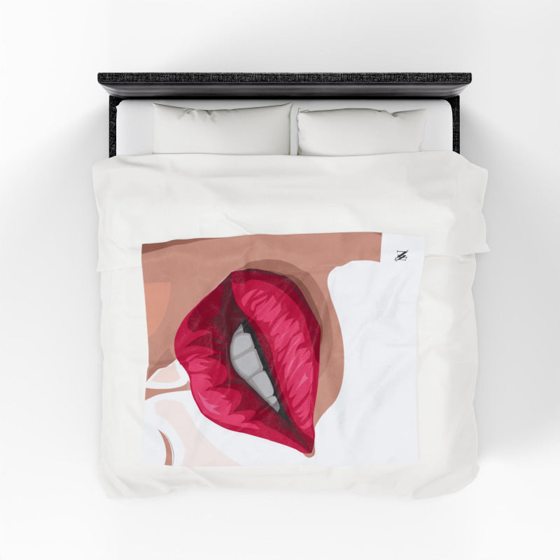 Pretty Mouth | Mix & Match Soft Fun-Flirty Lovers’ Blankets