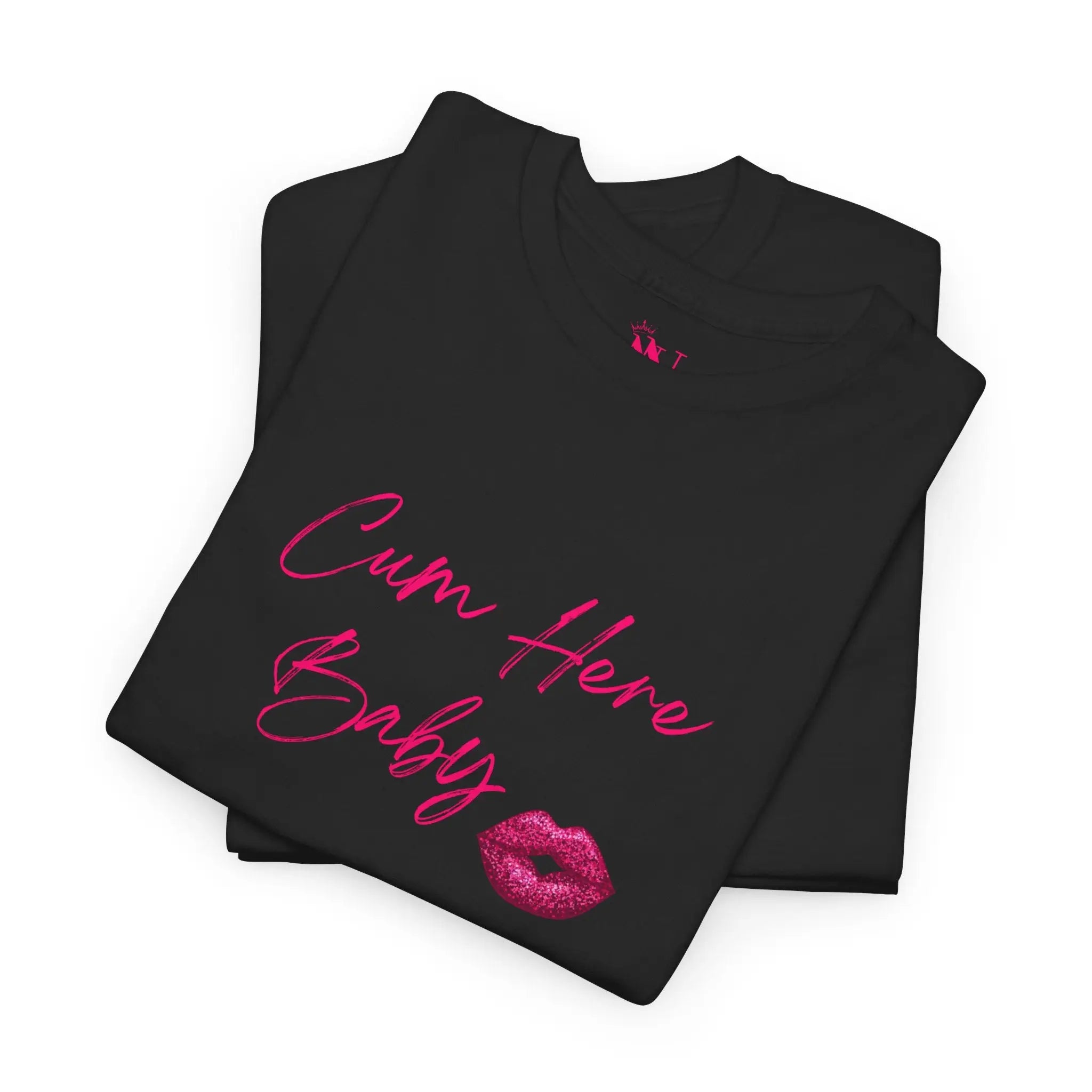 Cum Here Baby Kiss Mark T-Shirt