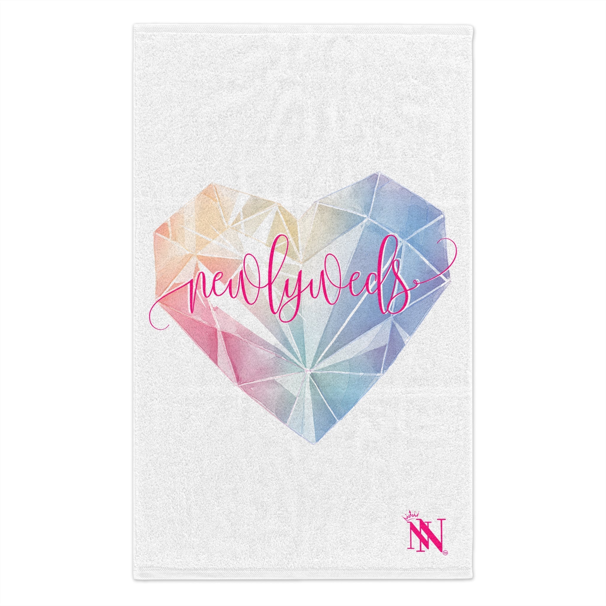 Newlyweds Diamond Heart | Mix & Match Soft Fun-Flirty Lovers’ Towels