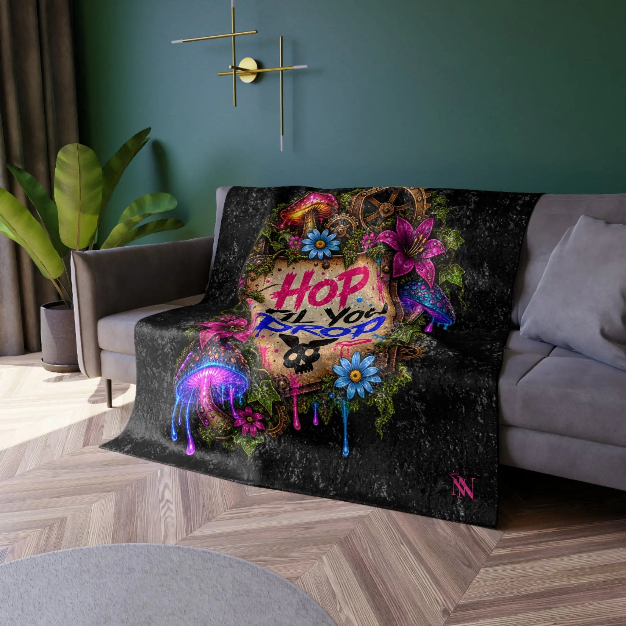 Hop Til You Drop Easter Crushed Velvet Blanket