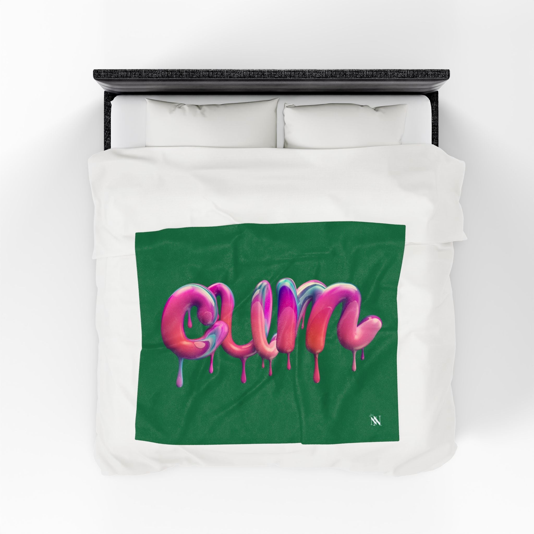 Dripping Cum Green | Mix & Match Velveteen Fun-Flirty Lovers’ Blankets