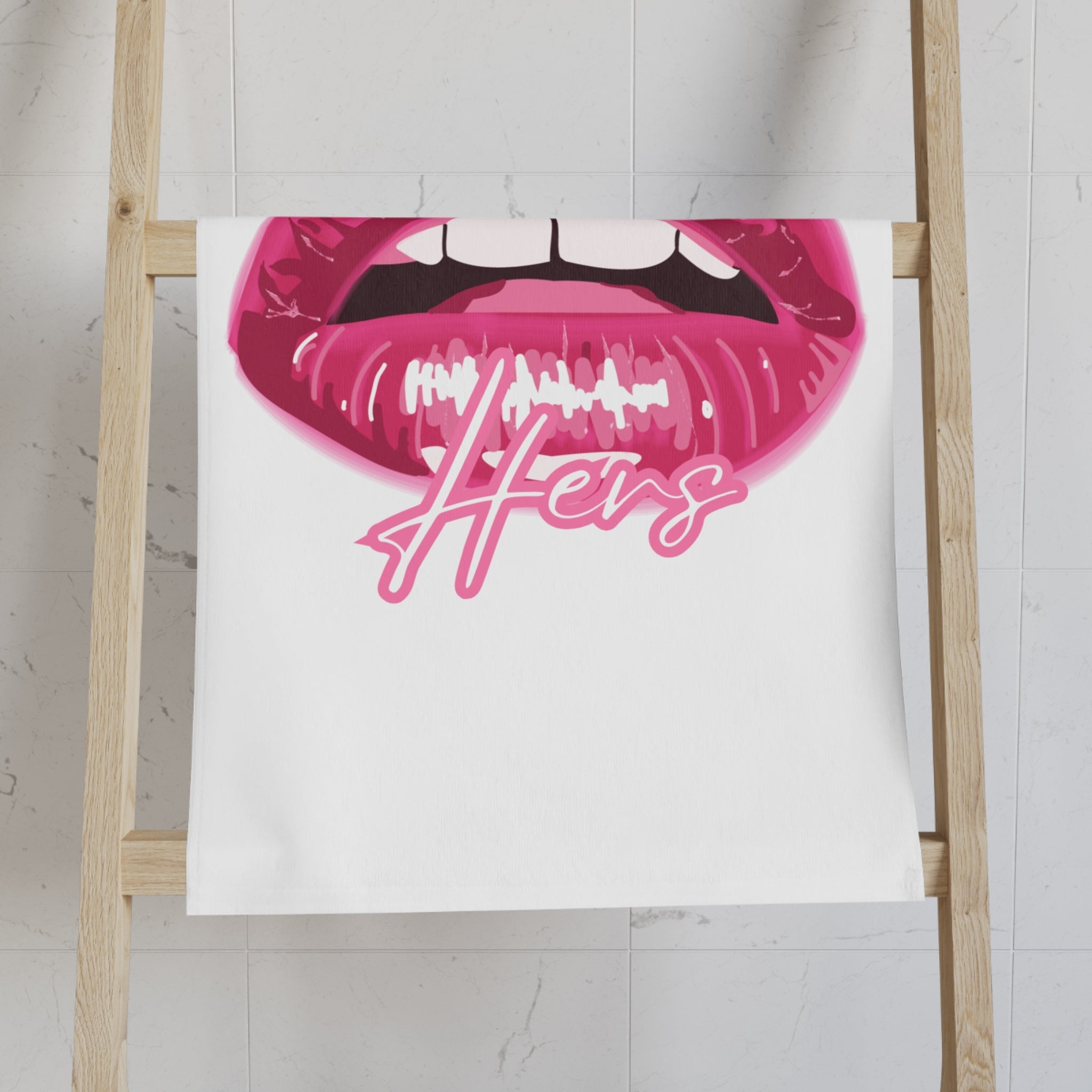Hers Mouth Open | Mix & Match Classic Fun-Flirty Lovers’ Towels