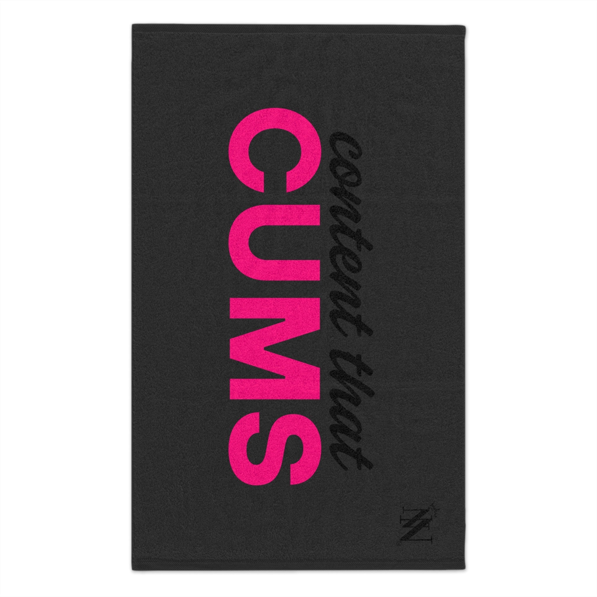 Content that Cums Dark Grey | Mix & Match Soft Fun-Flirty Lovers’ Towels