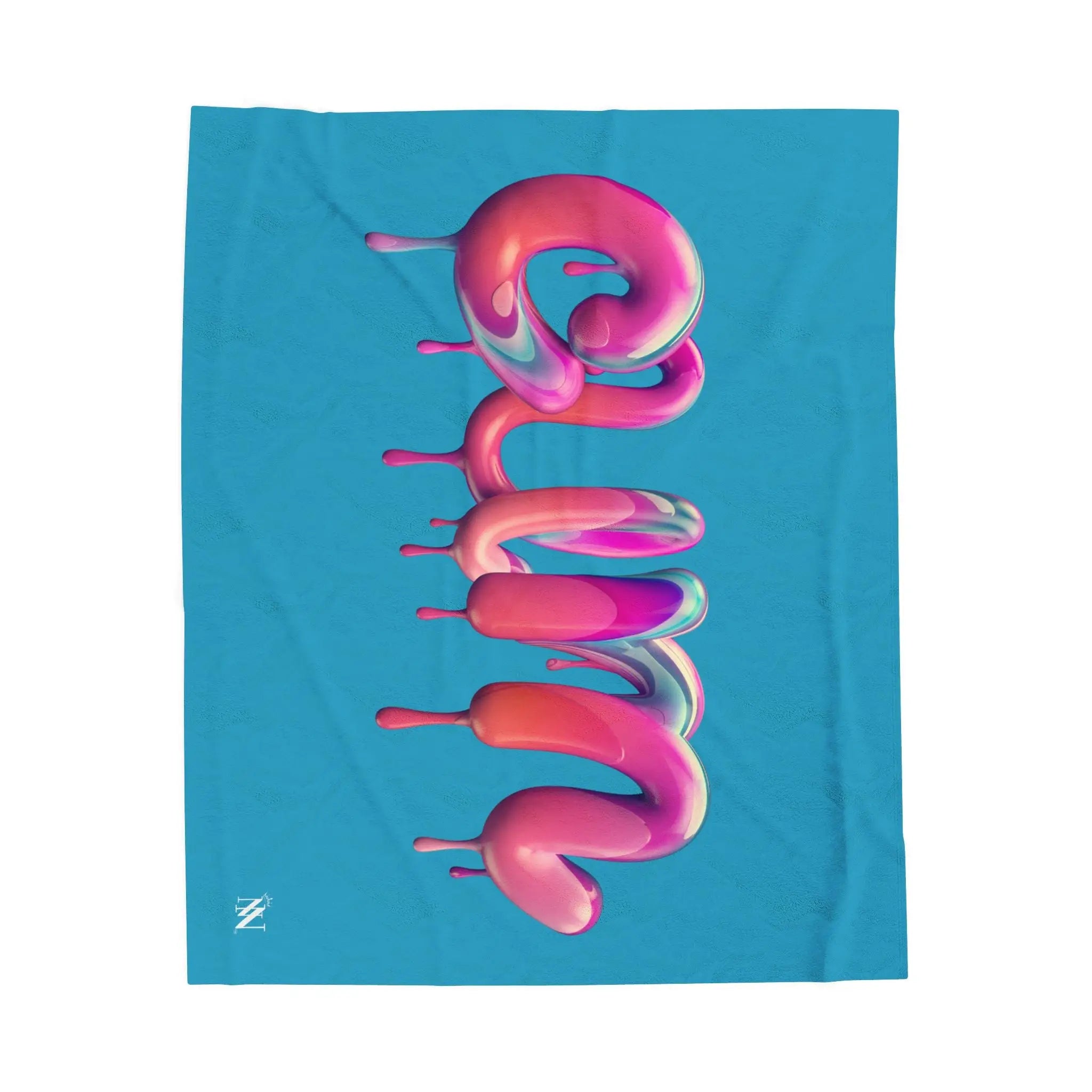 Dripping Cum Teal | Mix & Match Velveteen Fun-Flirty Lovers’ Blankets