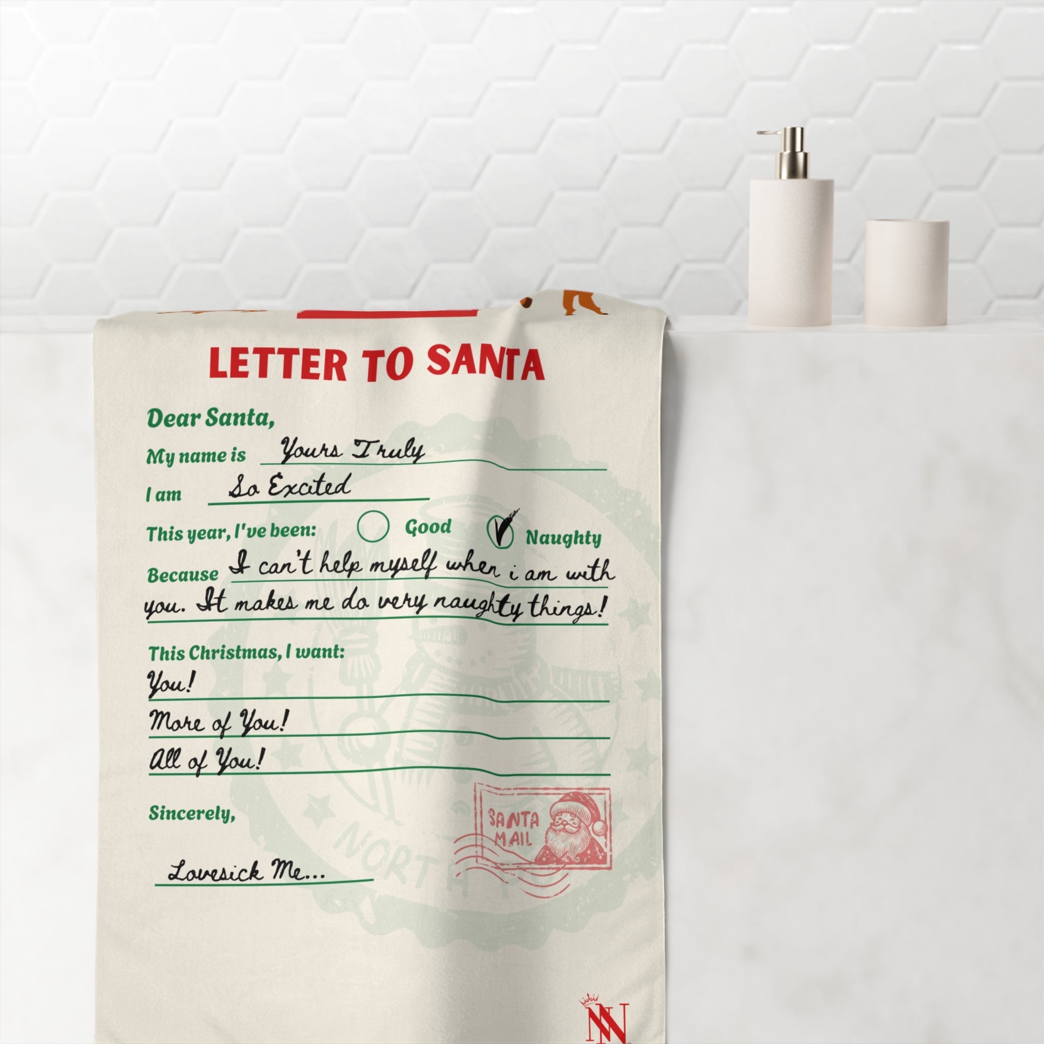 Letter to Santa | Mix & Match XL Fun-Flirty Lovers’ Towels