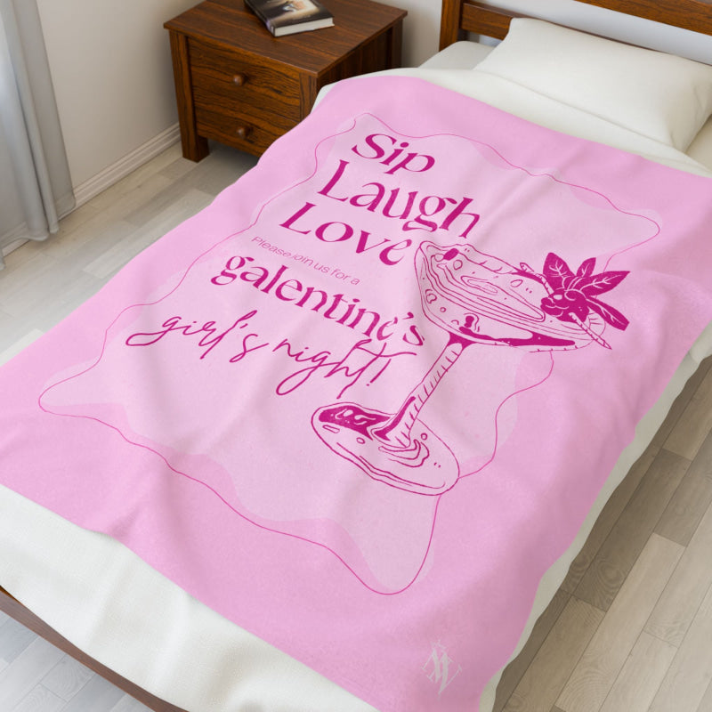 Sip Laugh Love | Mix & Match Velveteen Fun-Flirty Lovers’ Blankets