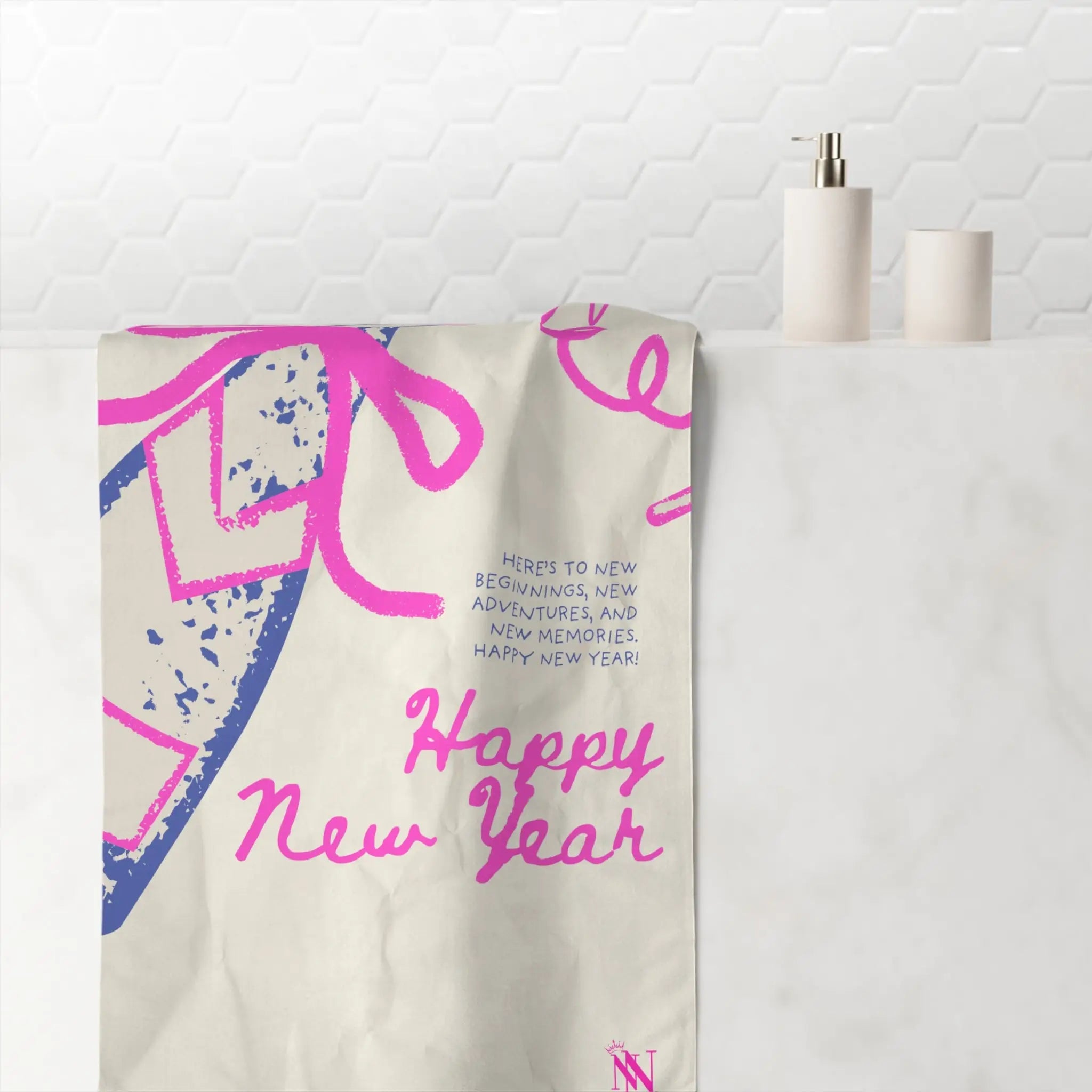 Happy New Year Beginnings | Mix & Match XL Fun-Flirty Lovers’ Towels