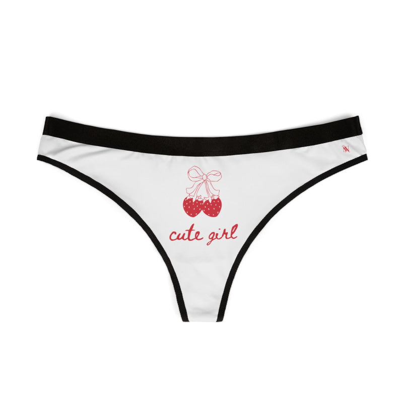 Cute Girl Strawberries | Mix & Match Women’s Fun-Flirty Lovers’ Thongs