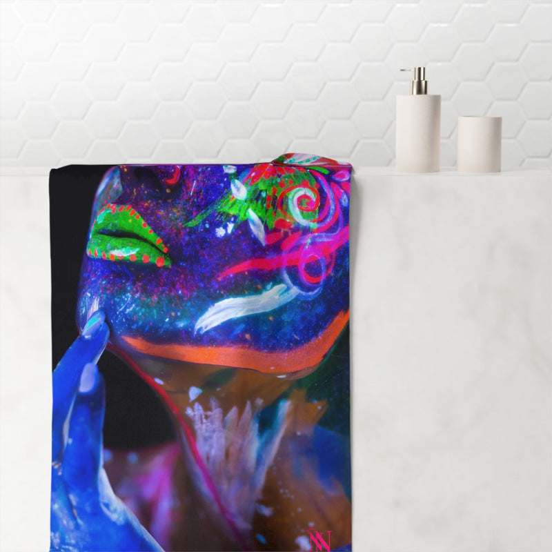 Painted Glow Blacklight Graphic | Mix & Match XL Fun-Flirty Lovers’ Towels