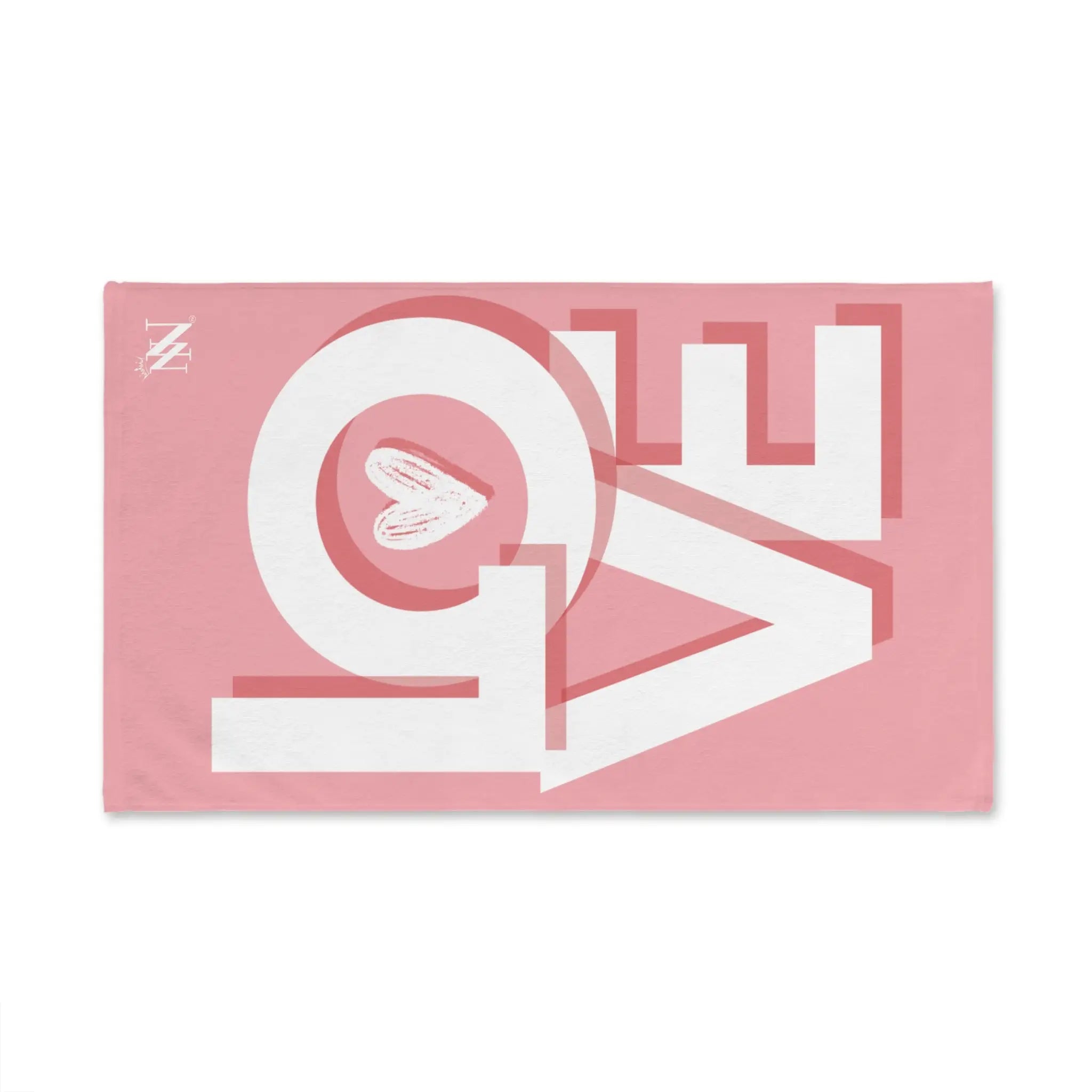Block Letter Love Heart Cum Towel