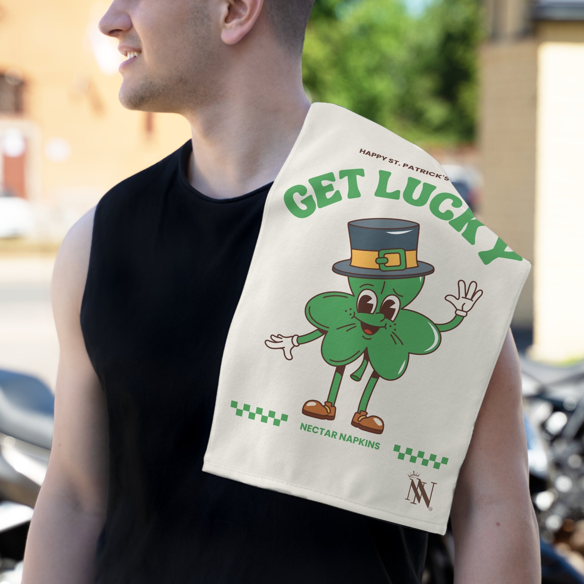 Get Lucky Shamrock St. Patrickâs Day | Mix & Match Soft Fun-Flirty Loversâ Towels