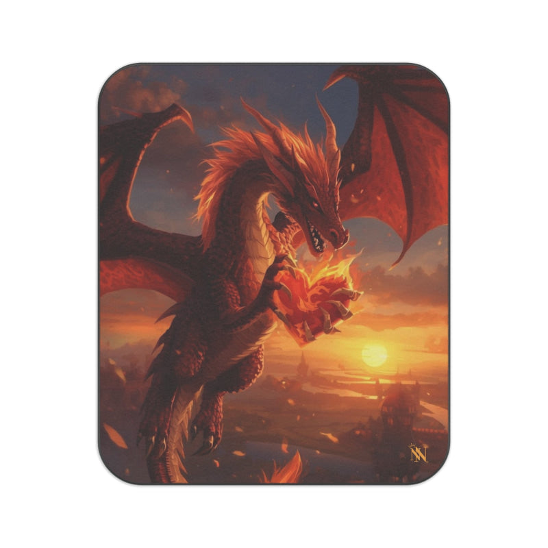 Hearts of Fire Dragon Fantasy | Mix Match Fun-Flirty Lovers’ Water-Resistant Blankets