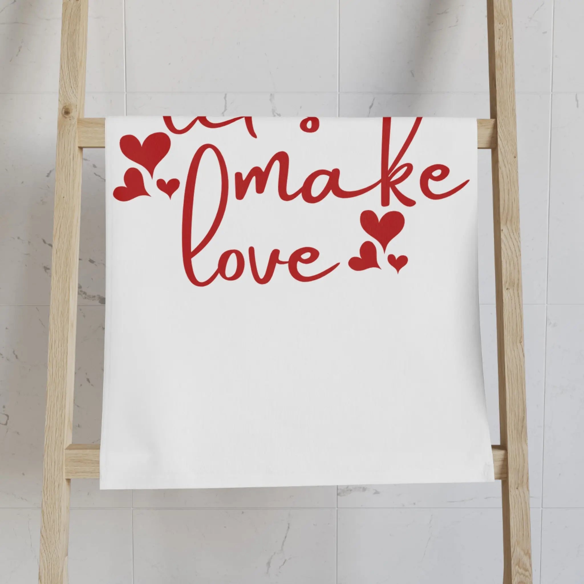 Let’s Make Love Hearts Cum Towel