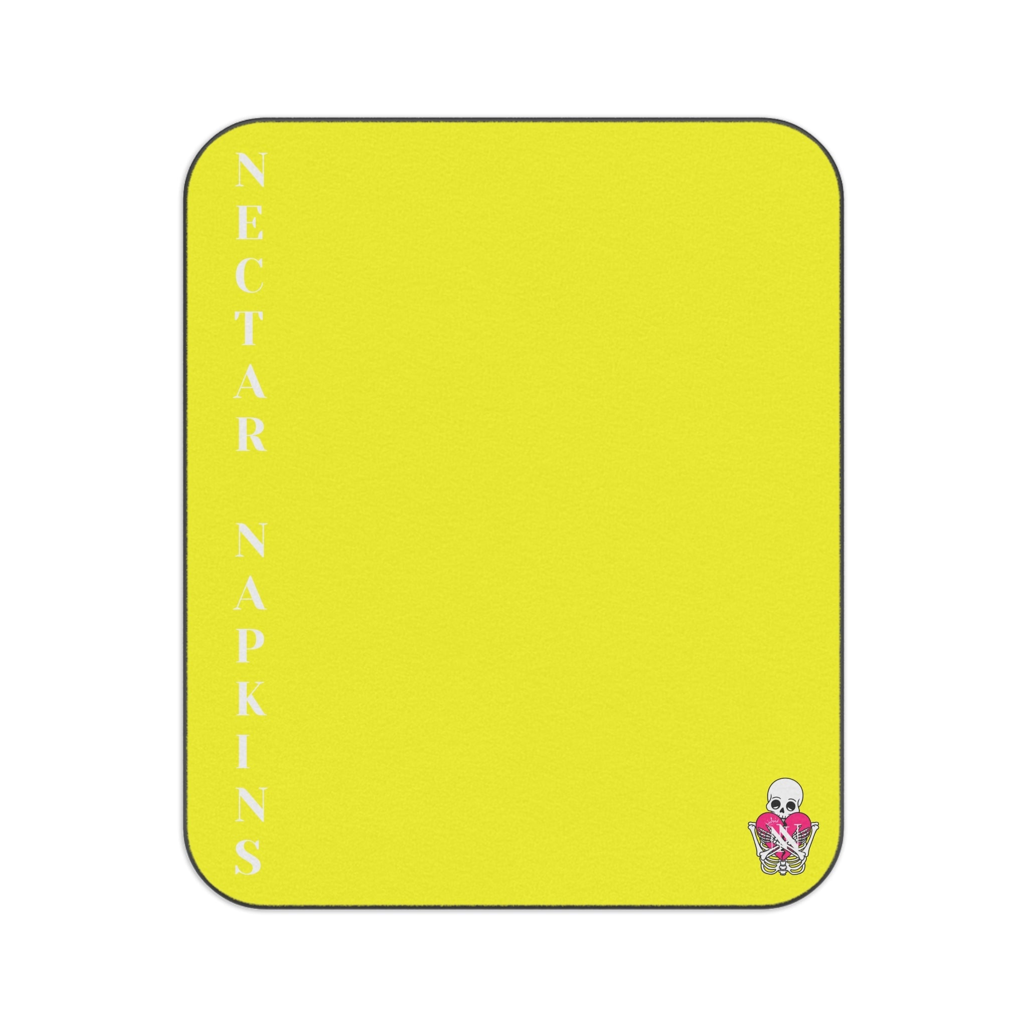 Nectar Napkins Brand Neon Yellow Water-Resistant Sex Blanket