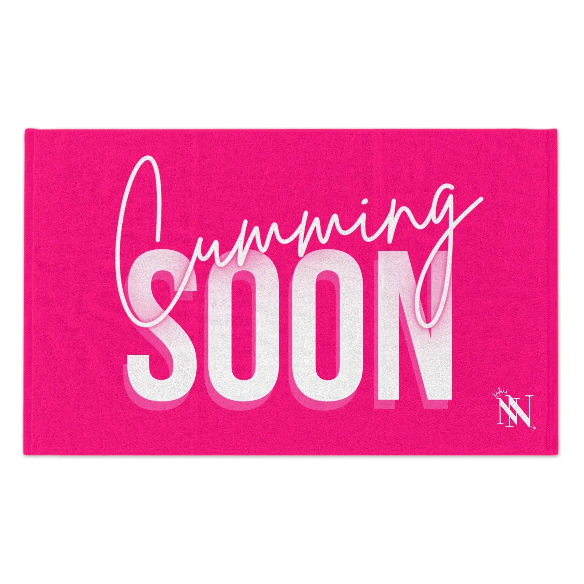 Cumming Soon Plain Signature Pink Sex Towel