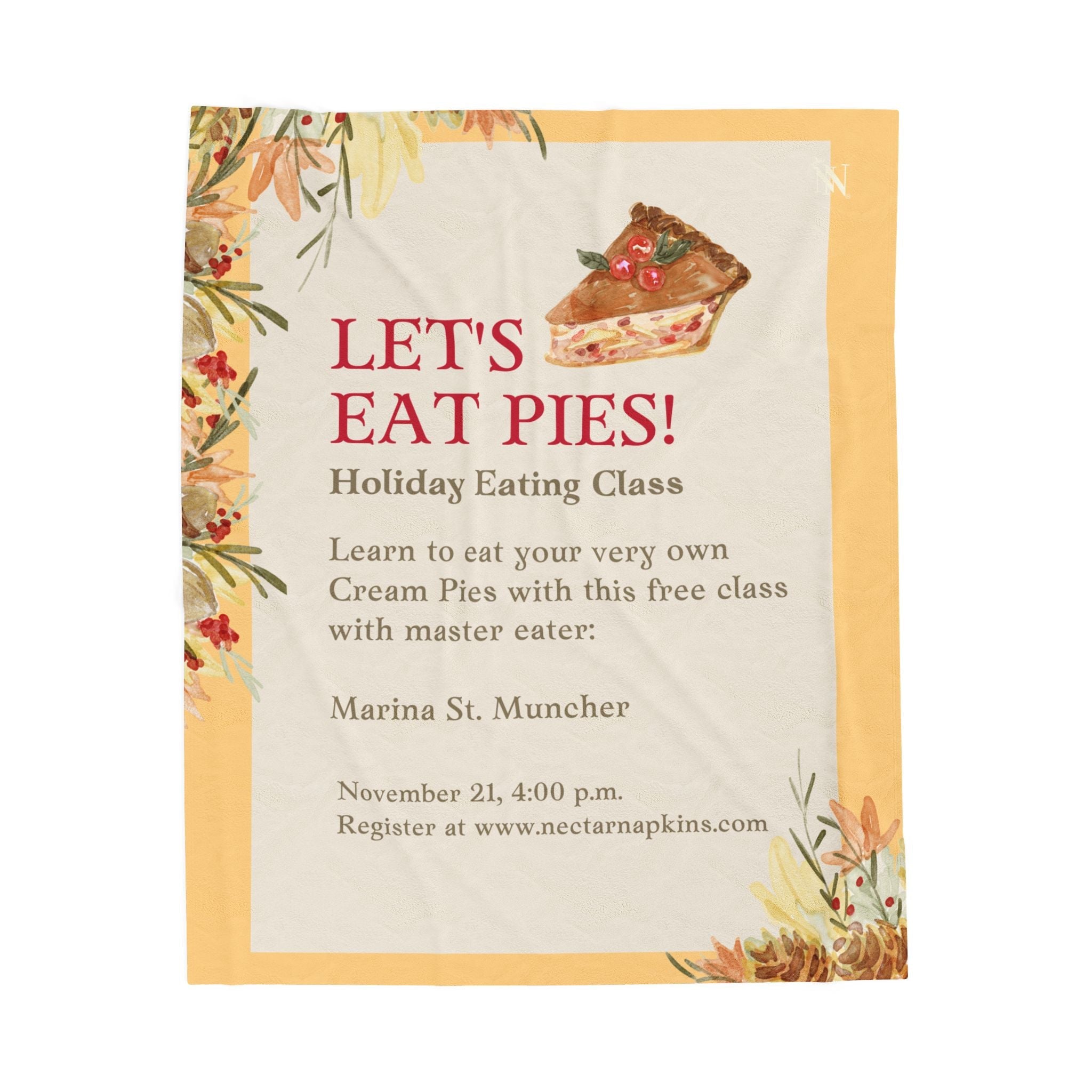 Let’s Eat Pies | Mix & Match Fun-Flirty Lovers’ Blankets