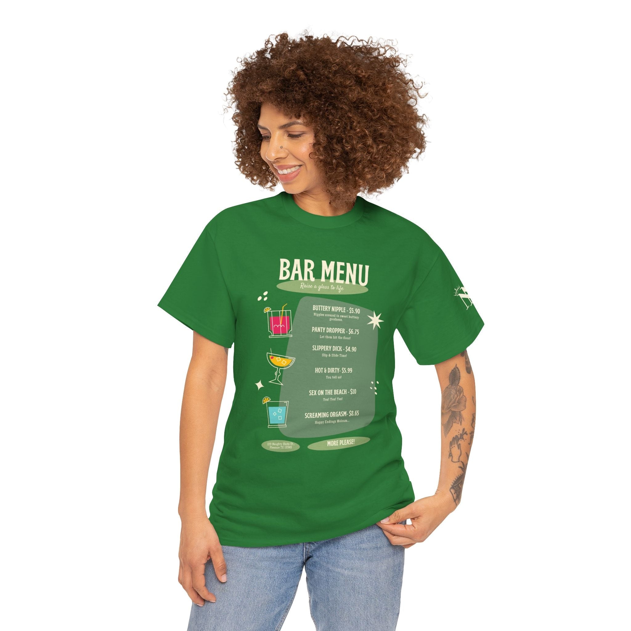 Bar Menu | Mix & Match Cotton Unisex Fun-Flirty Lovers’ T-Shirts