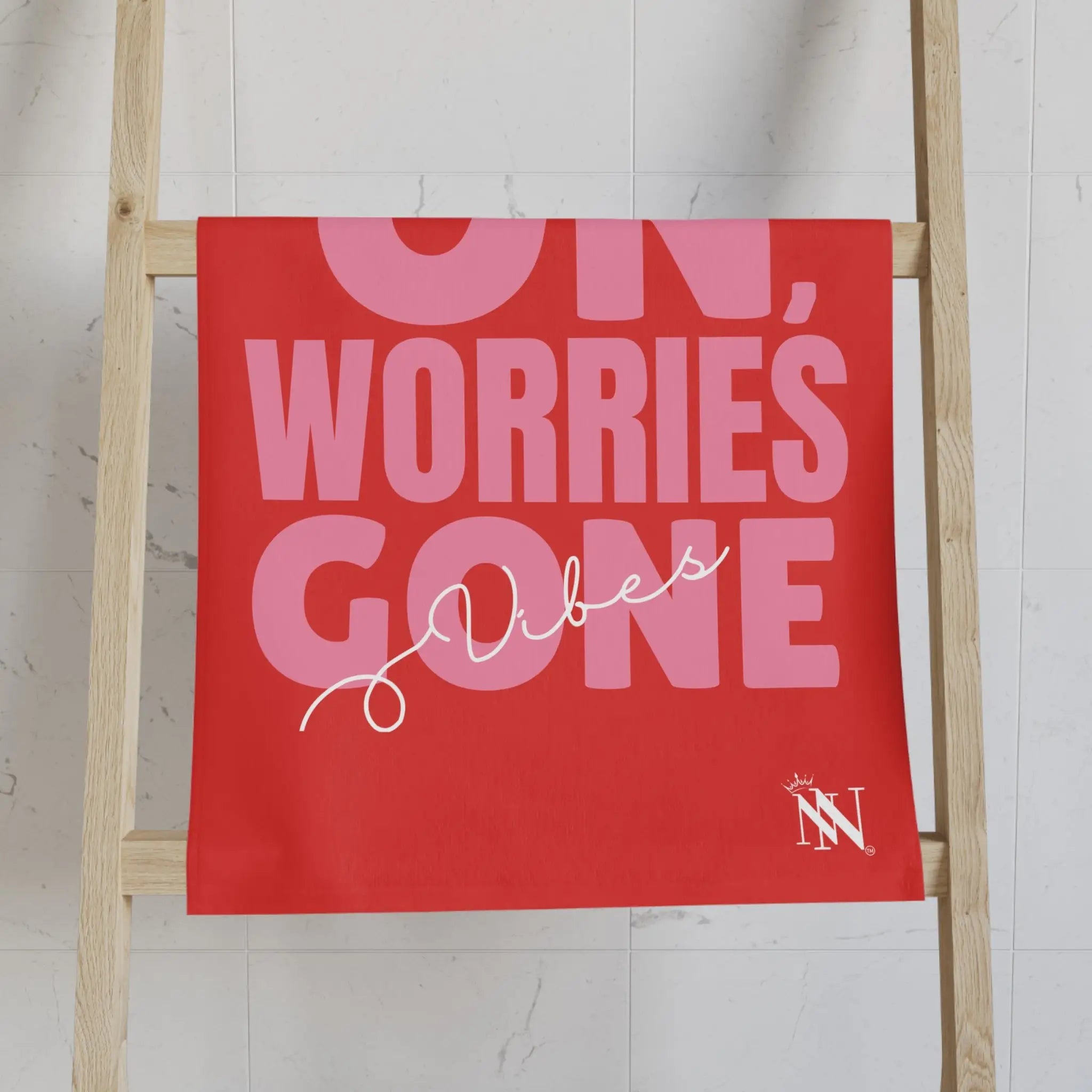 Smiles On Worries Gone Good Vibes | Mix & Match Original Fun-Flirty Lovers’ Towels