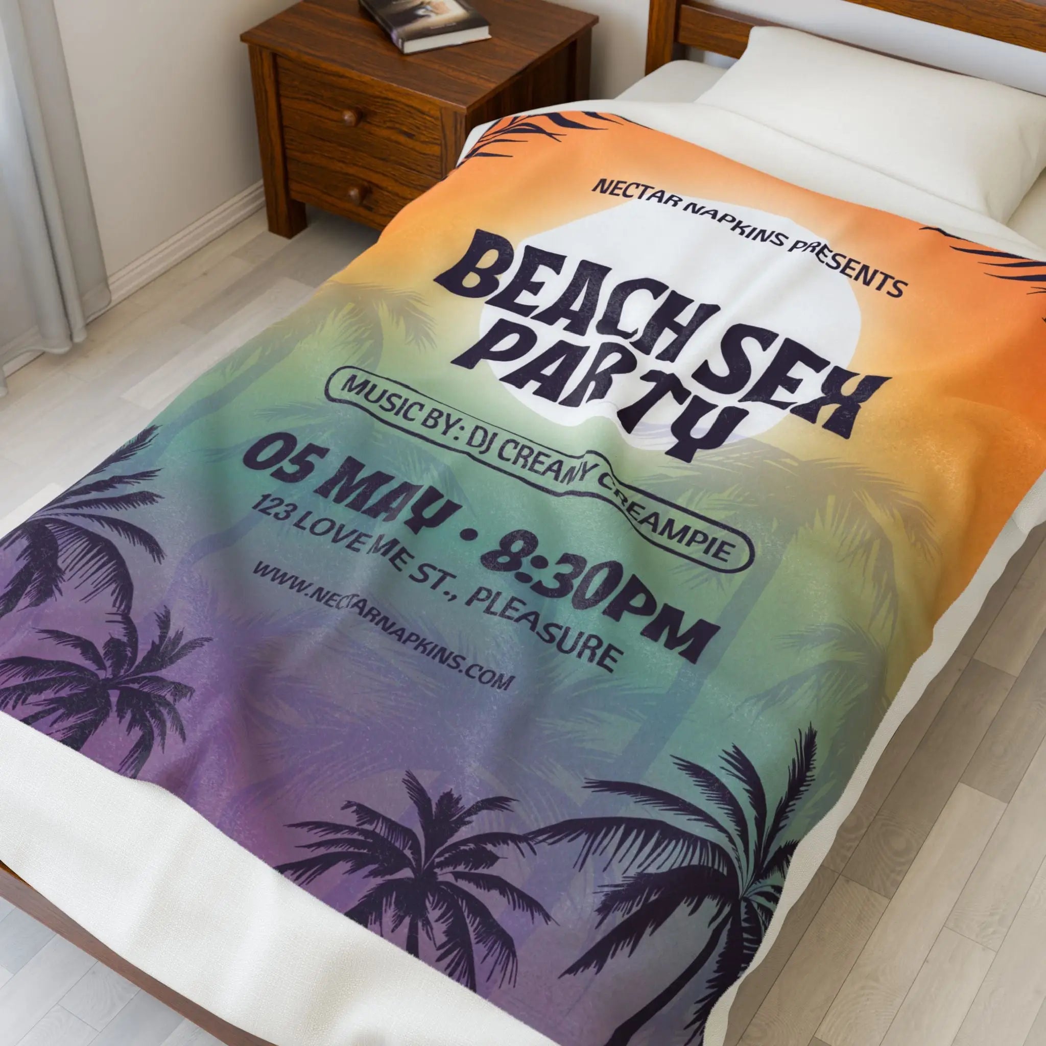 Beach Sex Party | Mix & Match Velveteen Fun-Flirty Lovers’ Blankets