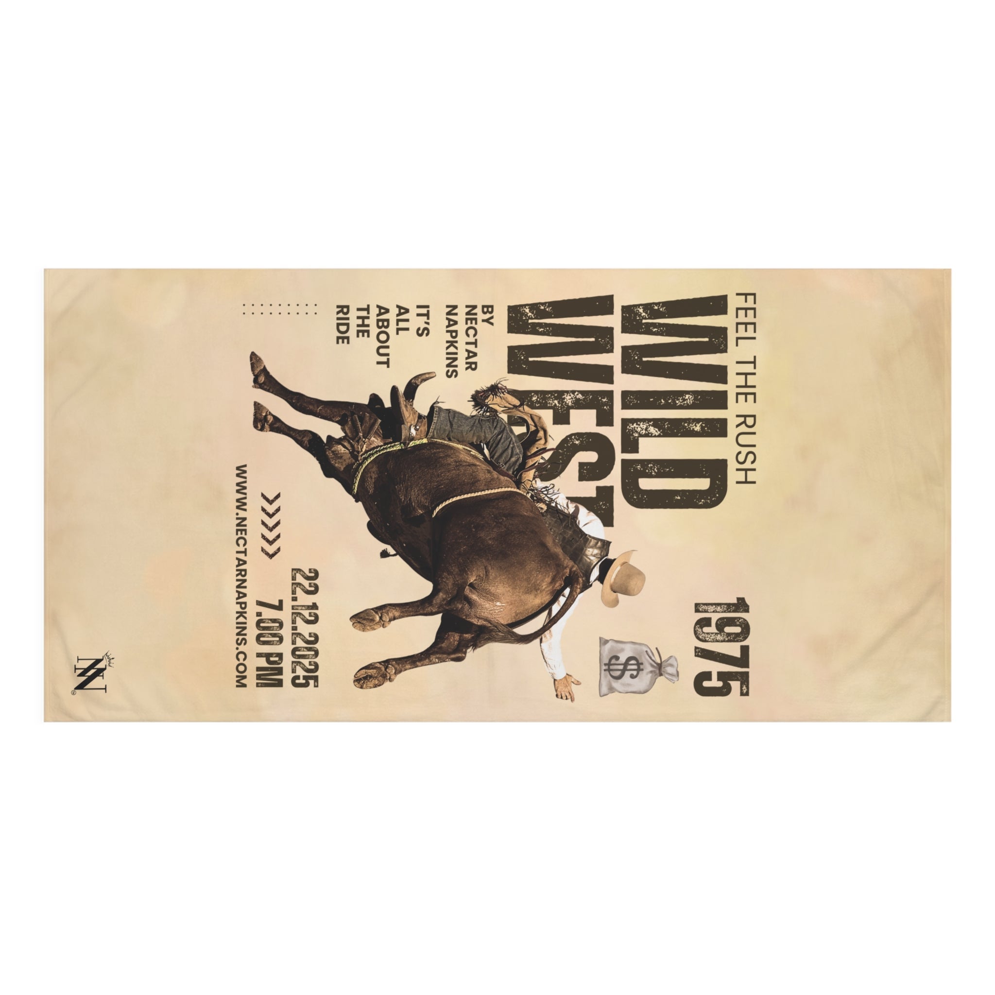 Wild West Poster Silky Soft Mink Cotton Extra Large Playful Sex Towel