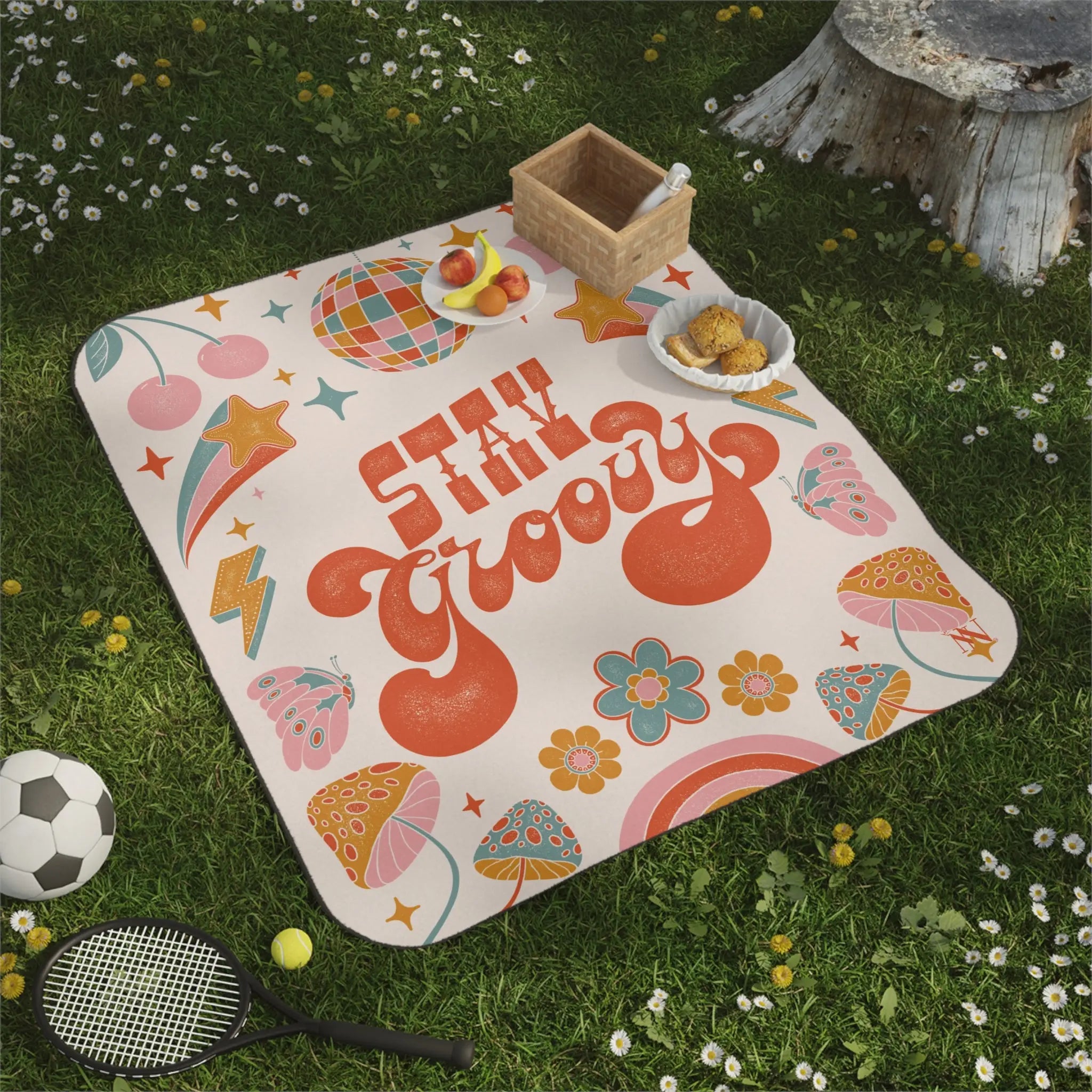 Stay Groovy Vintage Boho | Mix Match Fun-Flirty Lovers’ Water-Resistant Blankets
