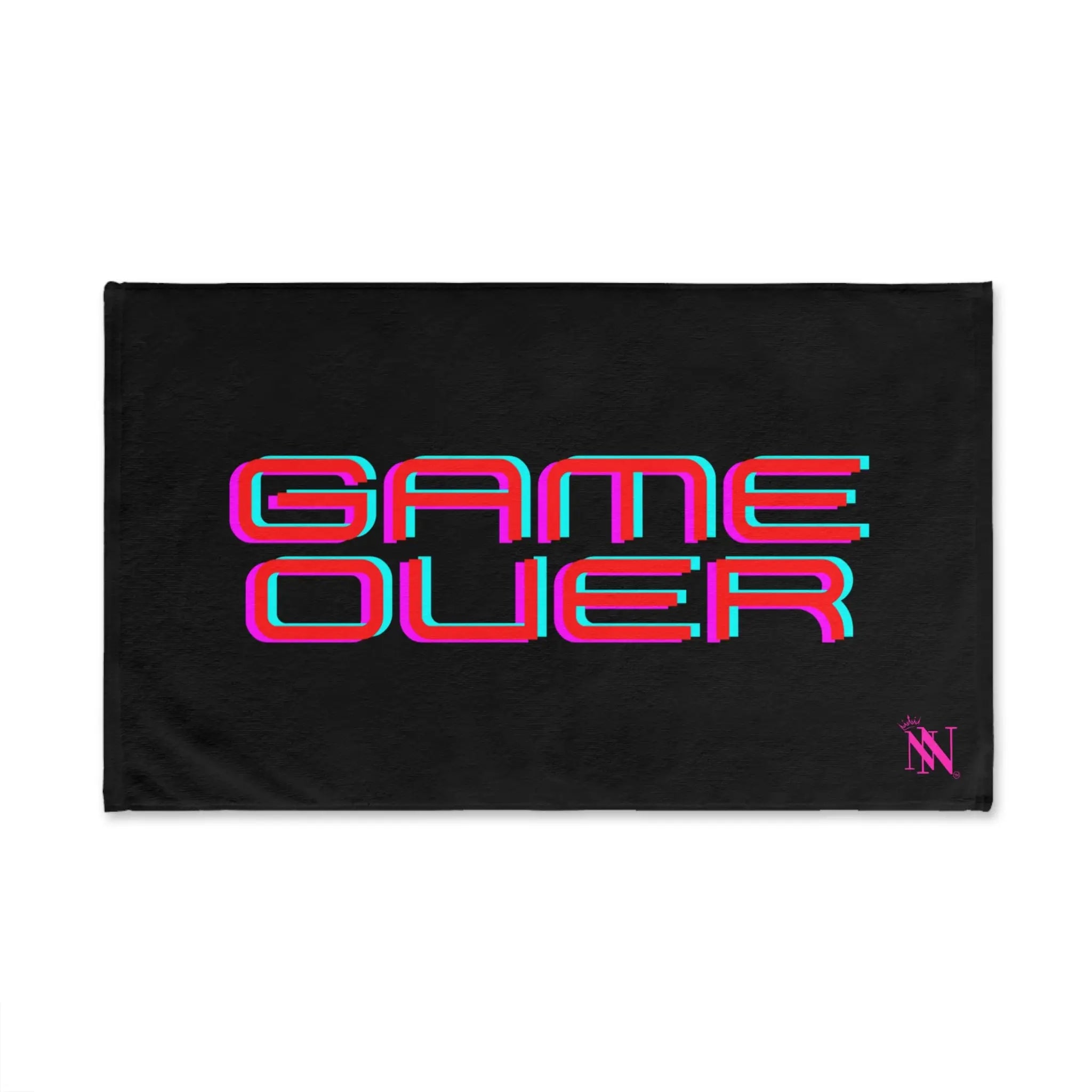 Game Over Neon Gamers Black | Mix & Match Classic Fun-Flirty Lovers’ Towels