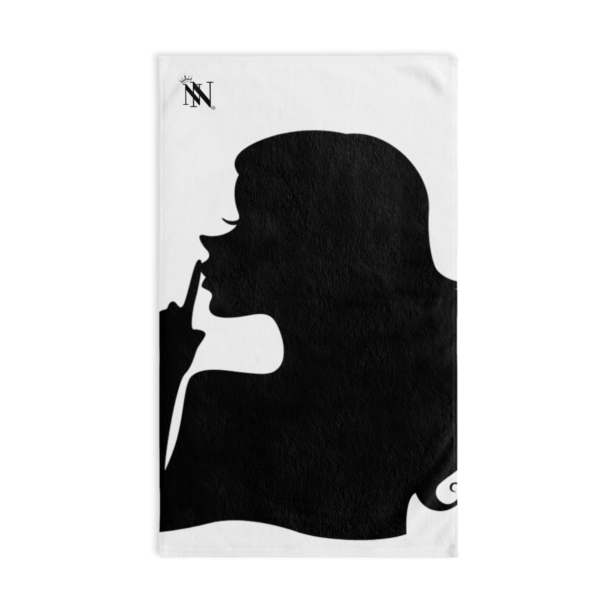 SHHH Girl Silhouette Cum Towel