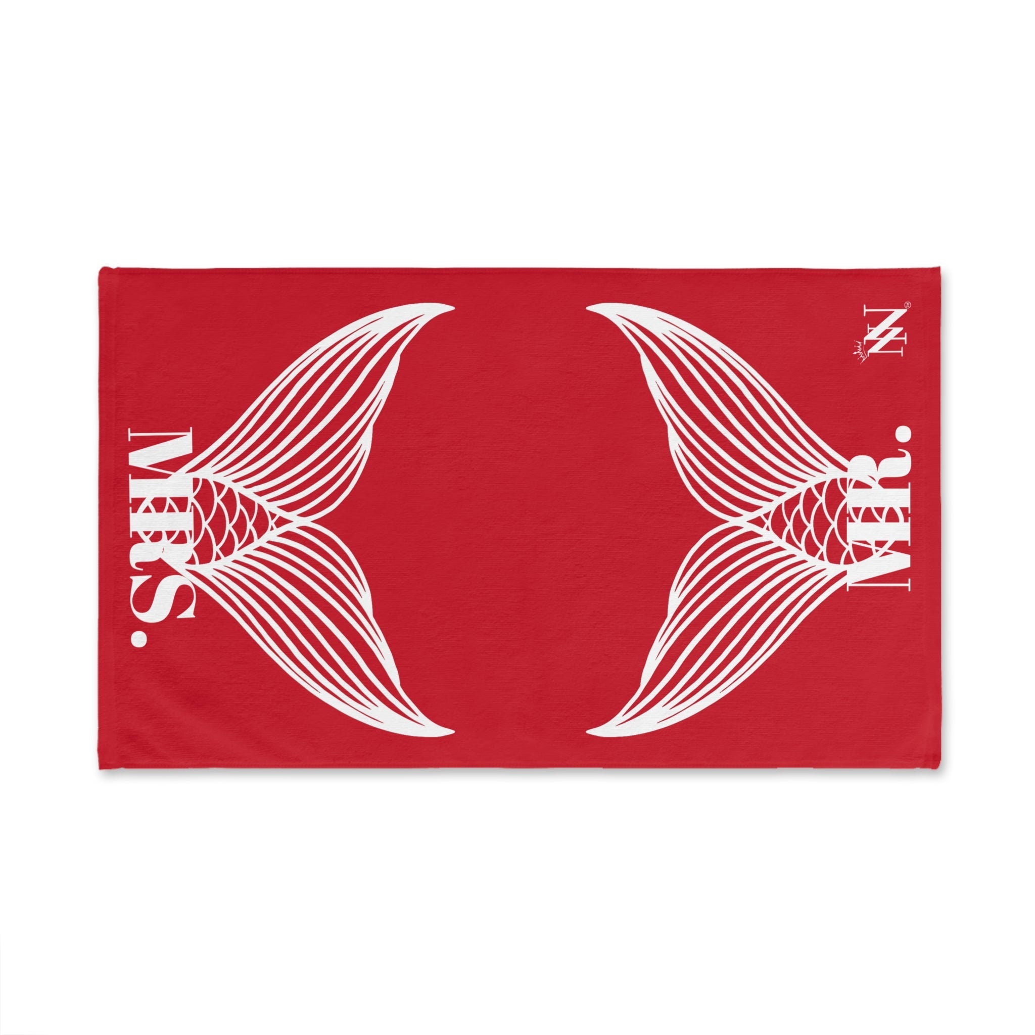 Mr. Mrs. Mermaid Shareable Sides Red Cum Towel