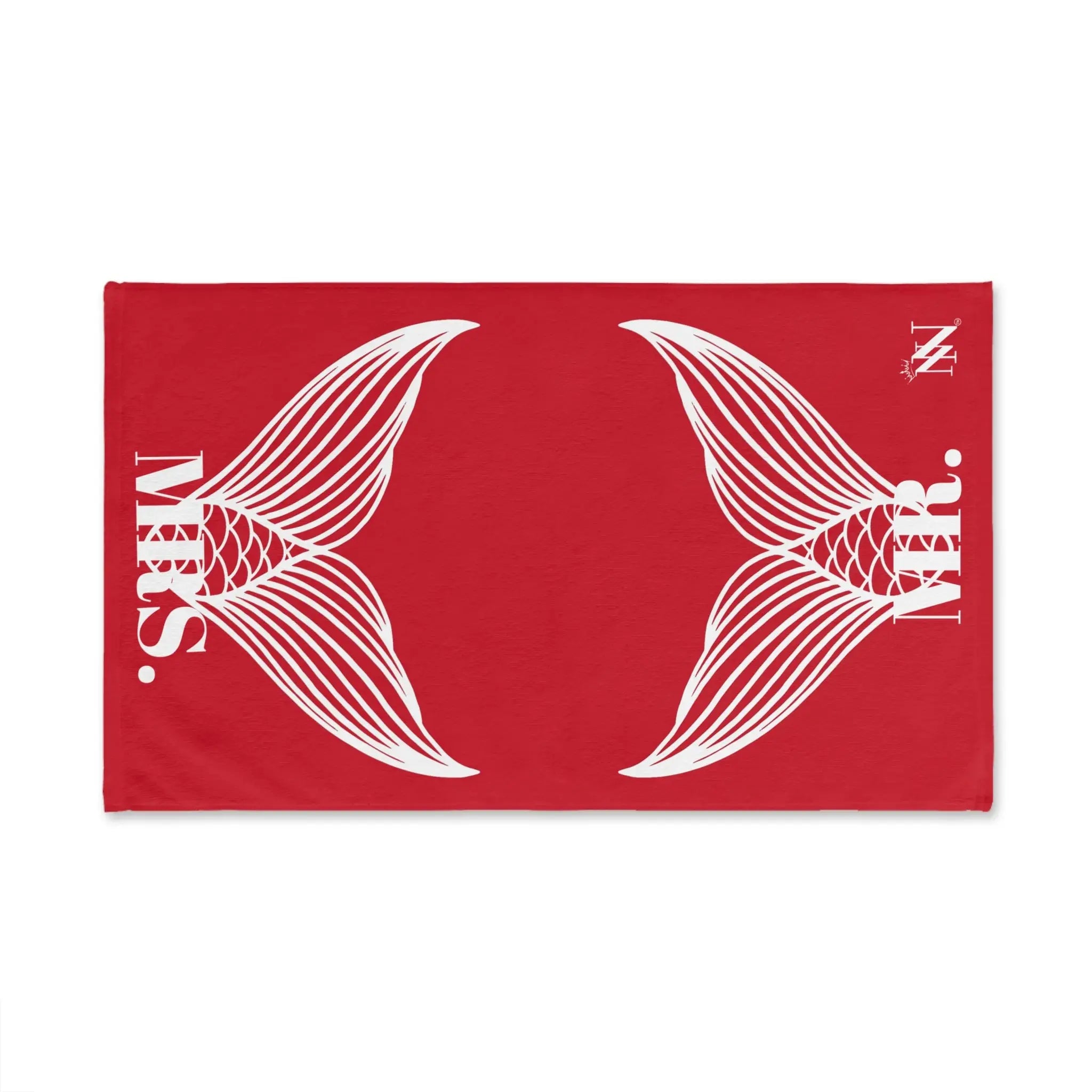 Mr. Mrs. Mermaid Shareable Sides Red Cum Towel