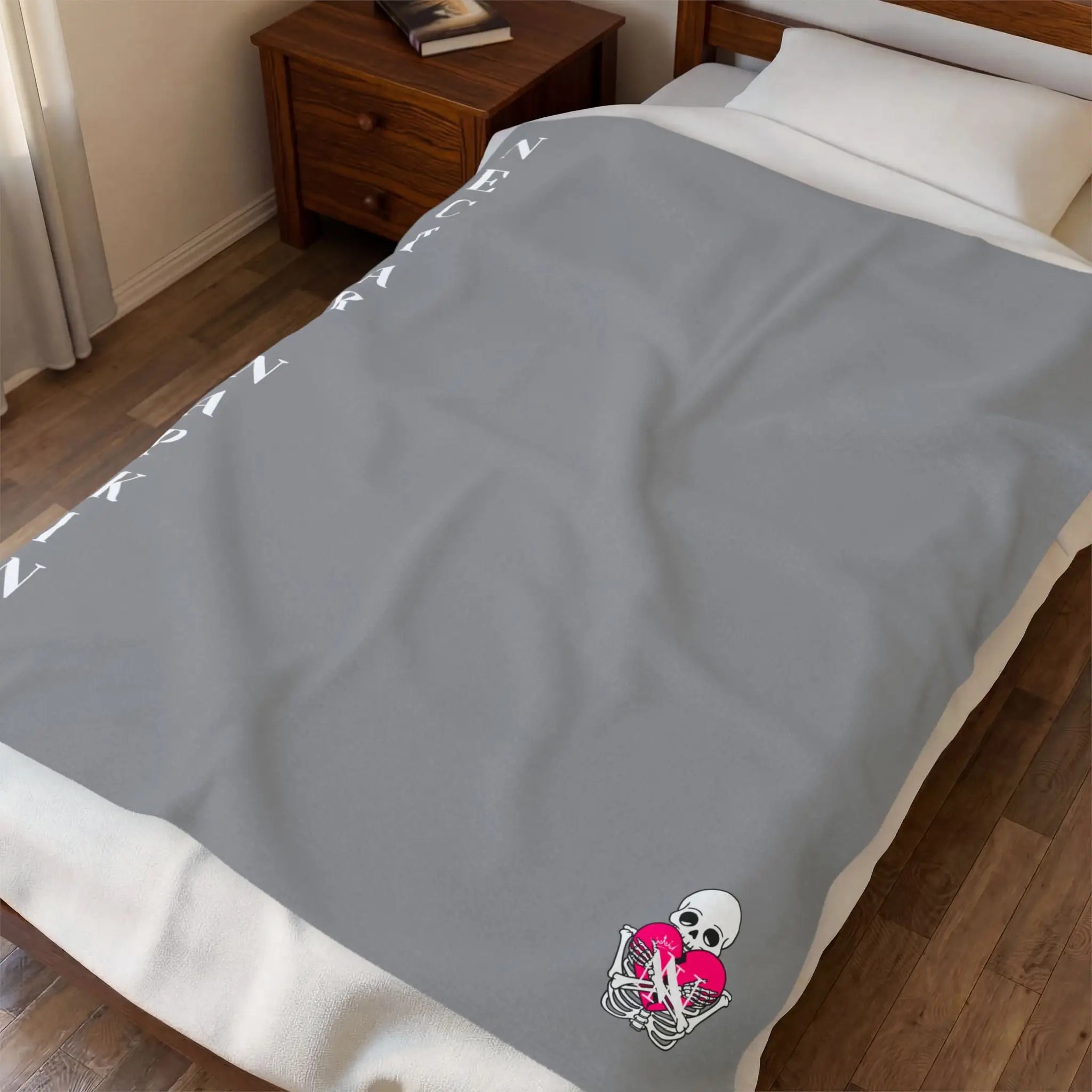 Nectar Napkins Brand Gray Love Blanket
