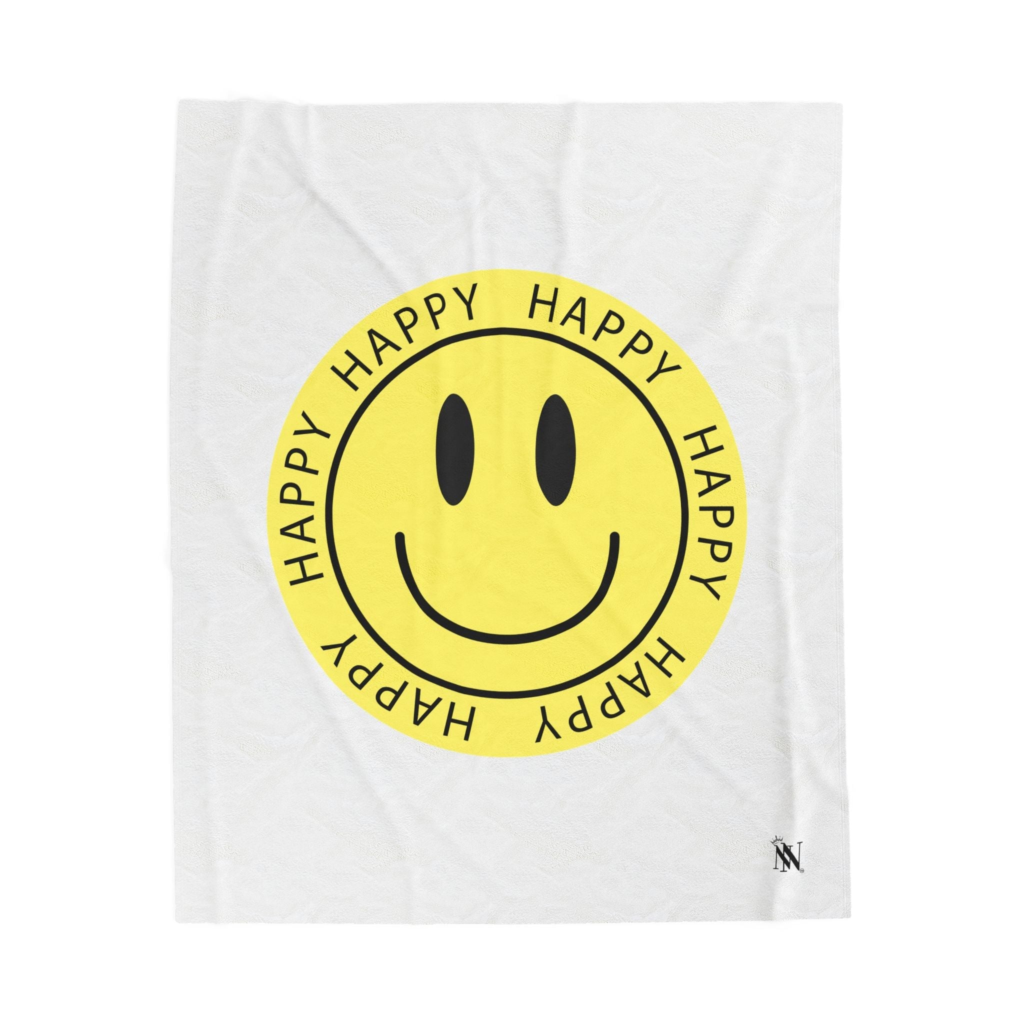 Happy Face Sticker Romantic Gifts Silky Soft Love Blanket
