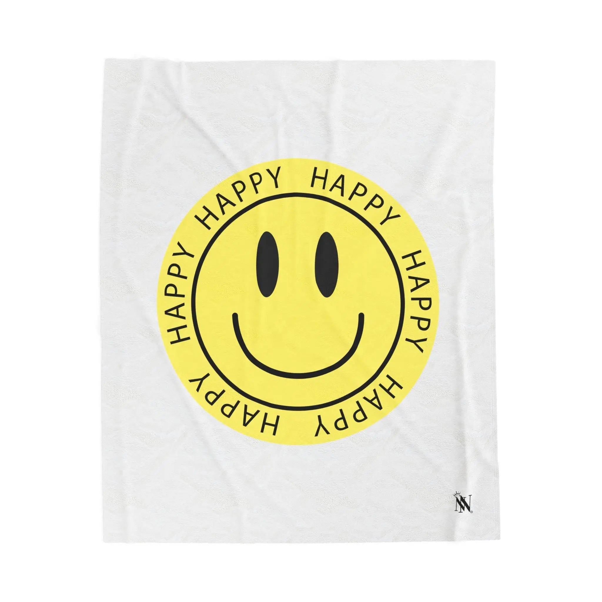 Happy Face Sticker Romantic Gifts Silky Soft Love Blanket