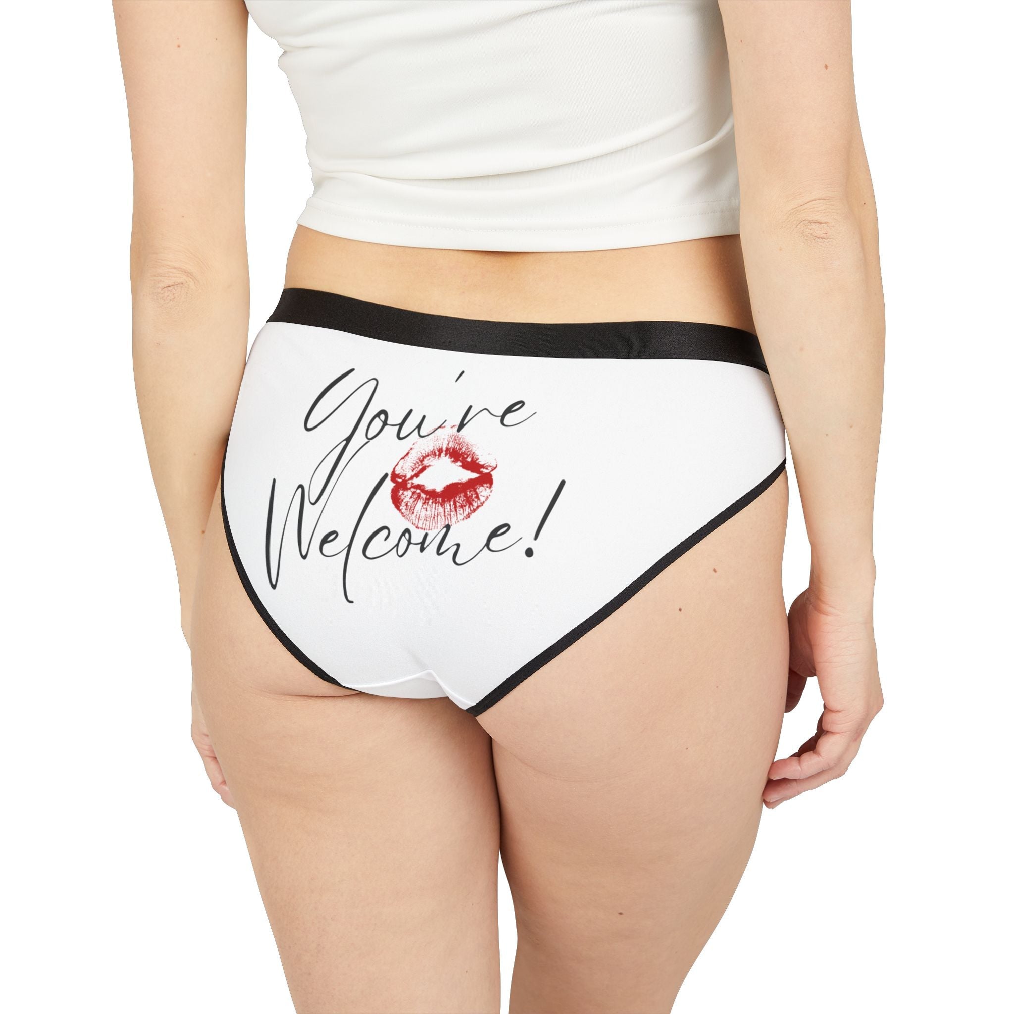 You’re Welcome! with a Kiss Romantic Sex Gifts Women’s Panties