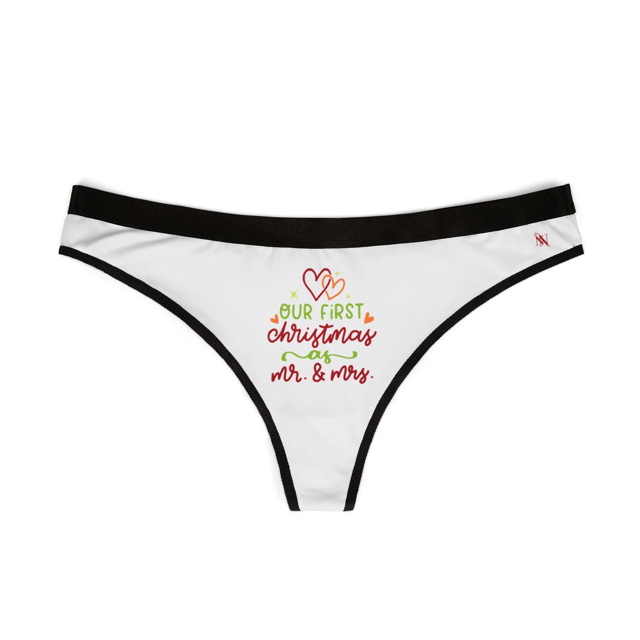 Our First Christmas as Mr. & Mrs. | Mix & Match Women’s Fun-Flirty Lovers’ Thongs