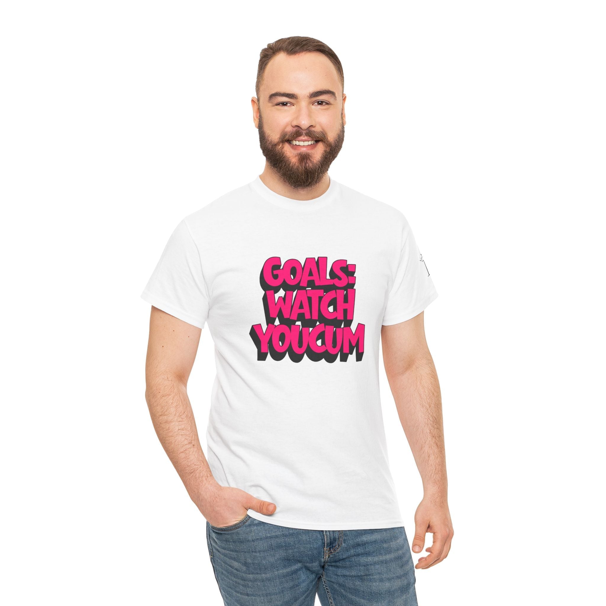 Goals: Watch You Cum | Mix & Match Cotton Unisex Fun-Flirty Lovers’ T-Shirts