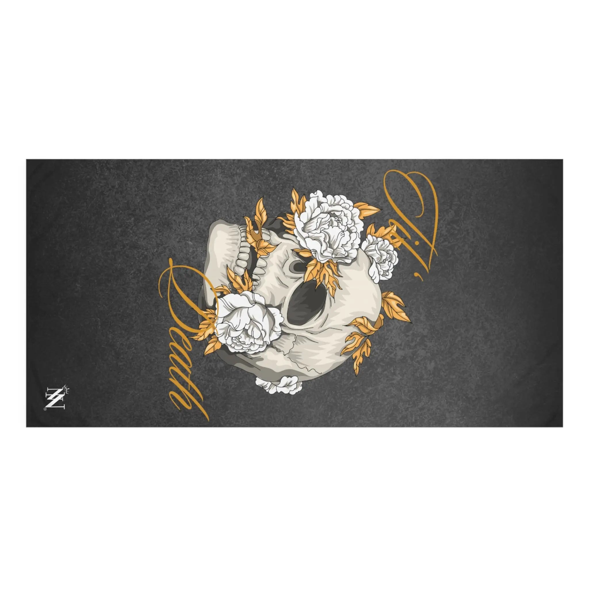 Til’ Death Skull & Flowers Large Sex Towel