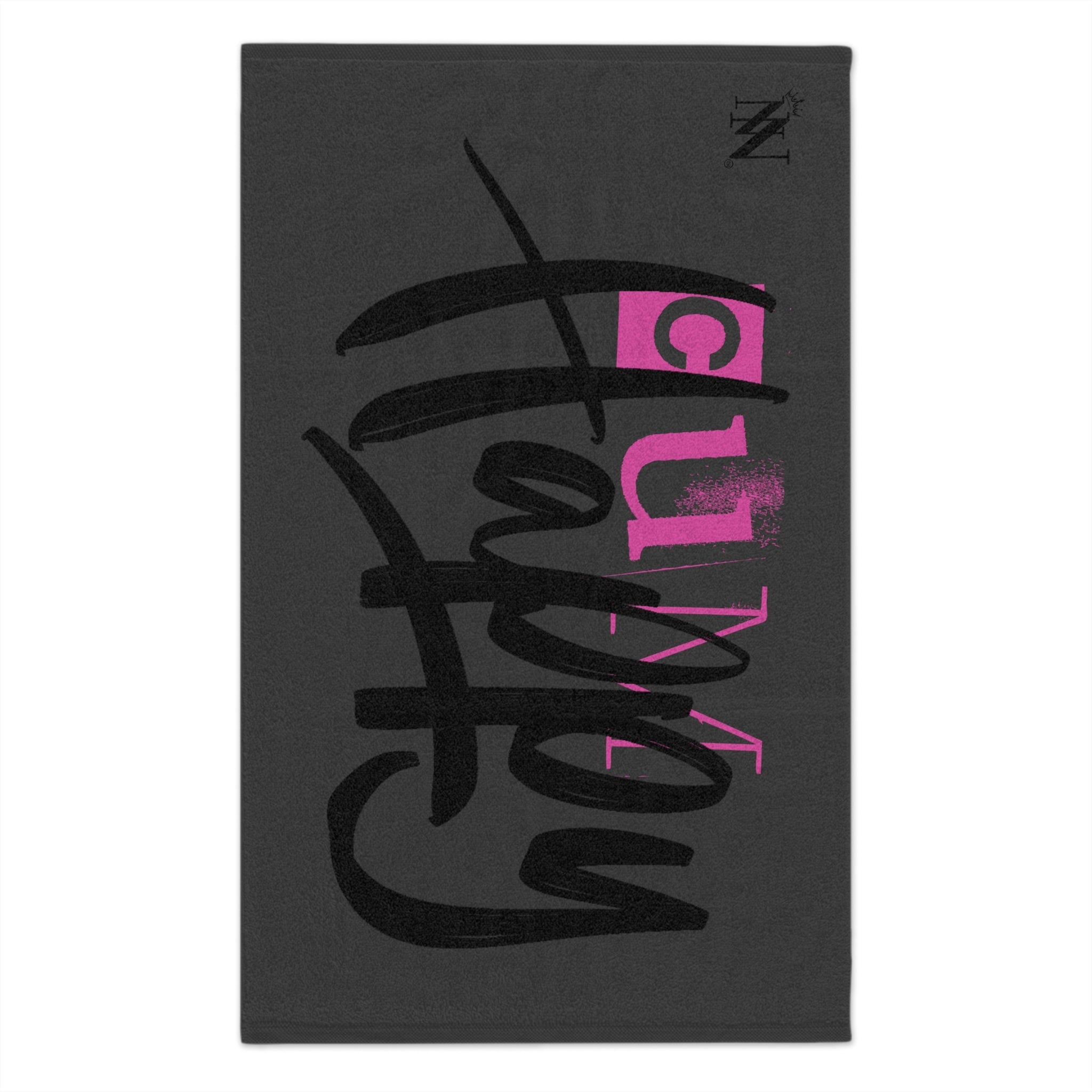 Cum Happy Dark Grey | Mix & Match Soft Fun-Flirty Lovers’ Towels