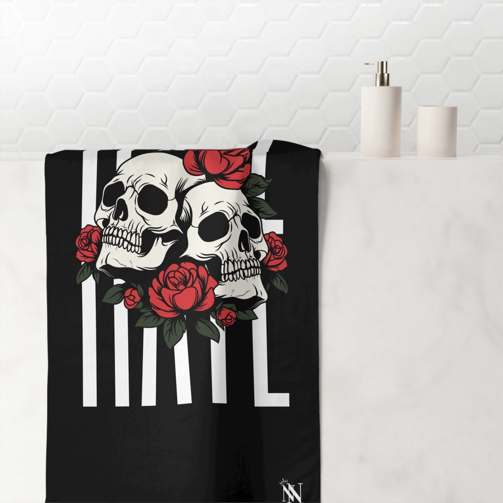 Roses Skulls & Hate | Mix & Match XL Fun-Flirty Lovers’ Towels