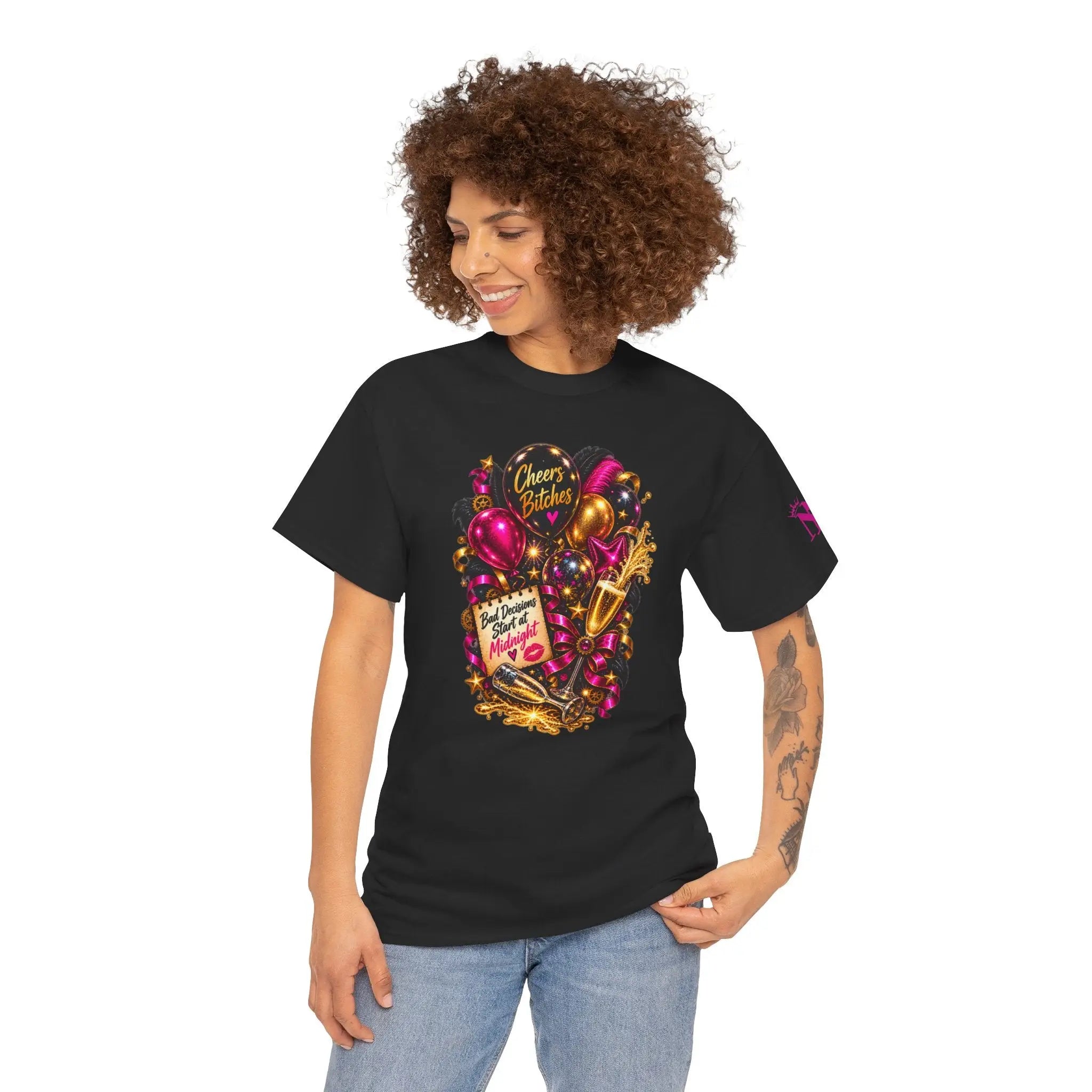 Cheers Bitches New Years | Nectar Napkins Fun-Flirty Lovers’ T-Shirts