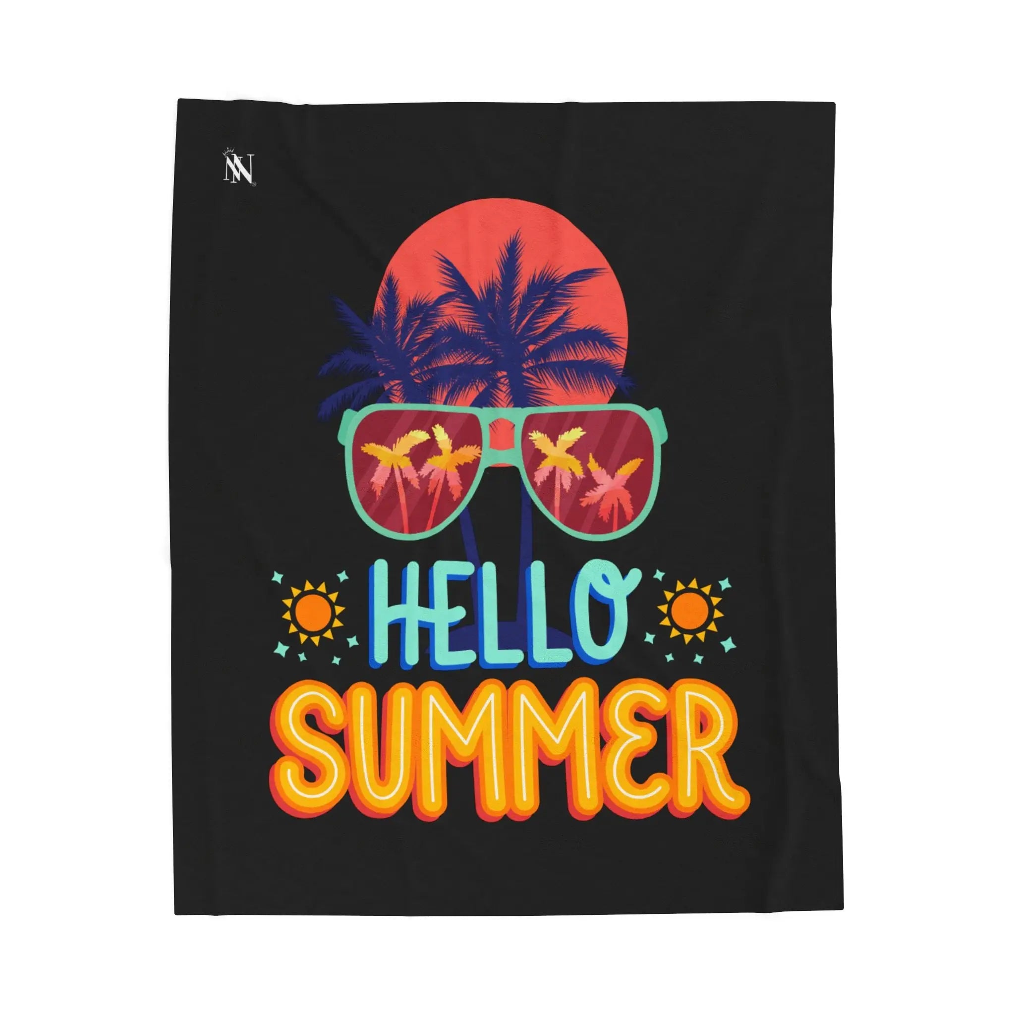 Hello Summer Tropical Sunglasses Blanket