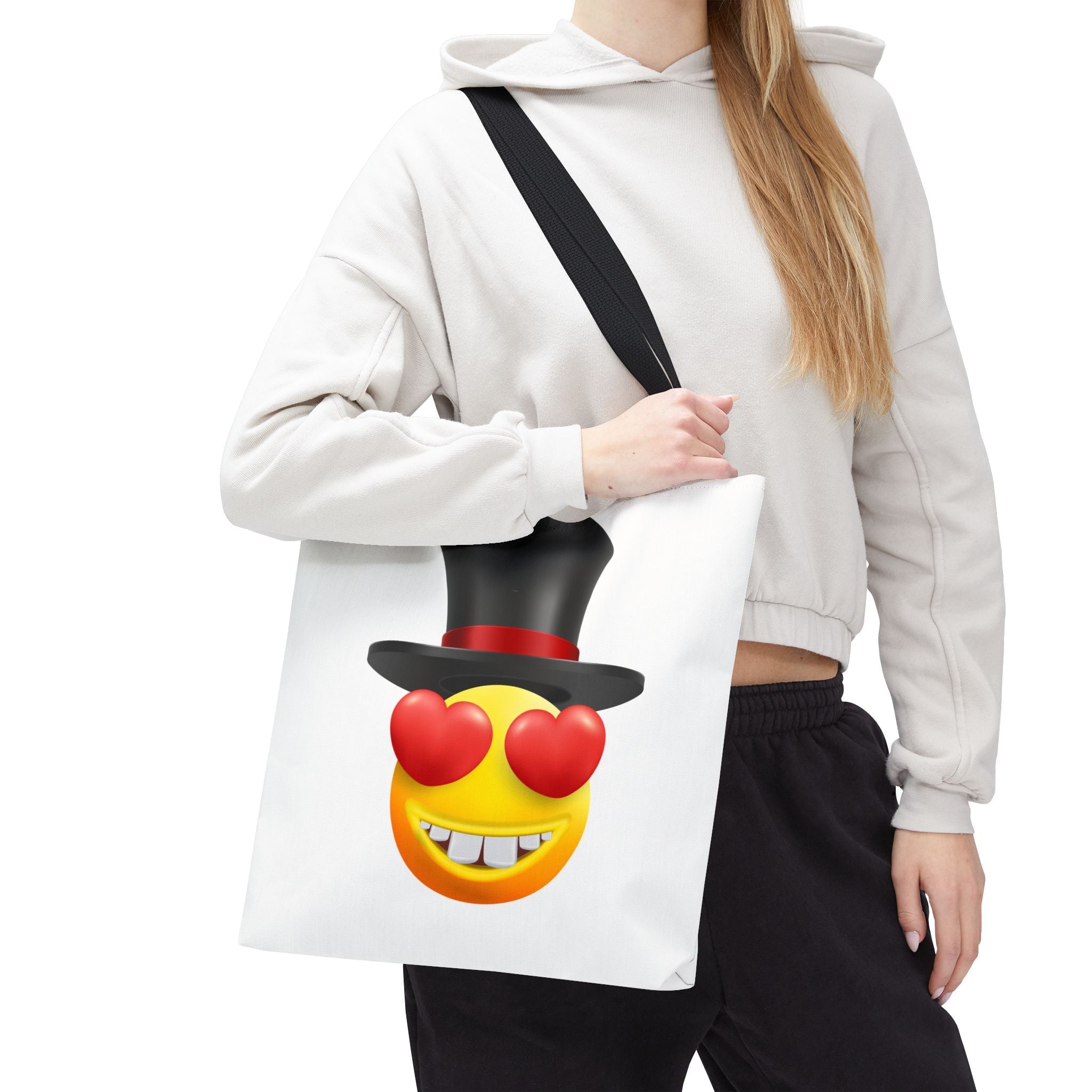 Love in a Top Hat Emoji | Mix & Match Fun-Flirty Lovers’ Totes