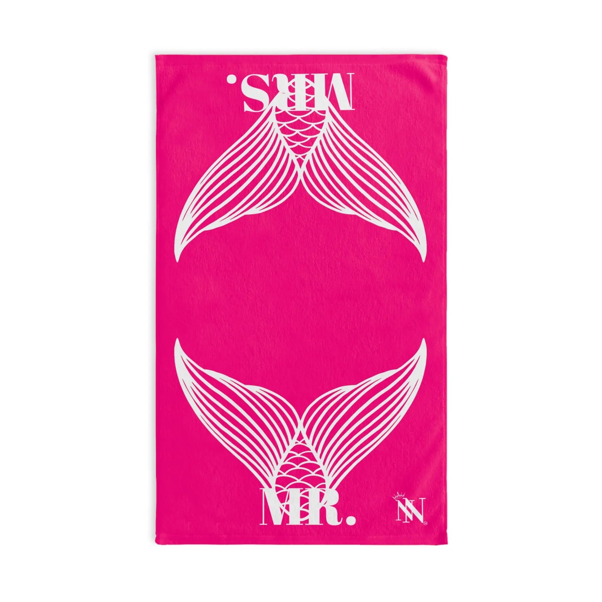Mr. Mrs. Mermaid Shareable Sides Signature Pink Cum Towel