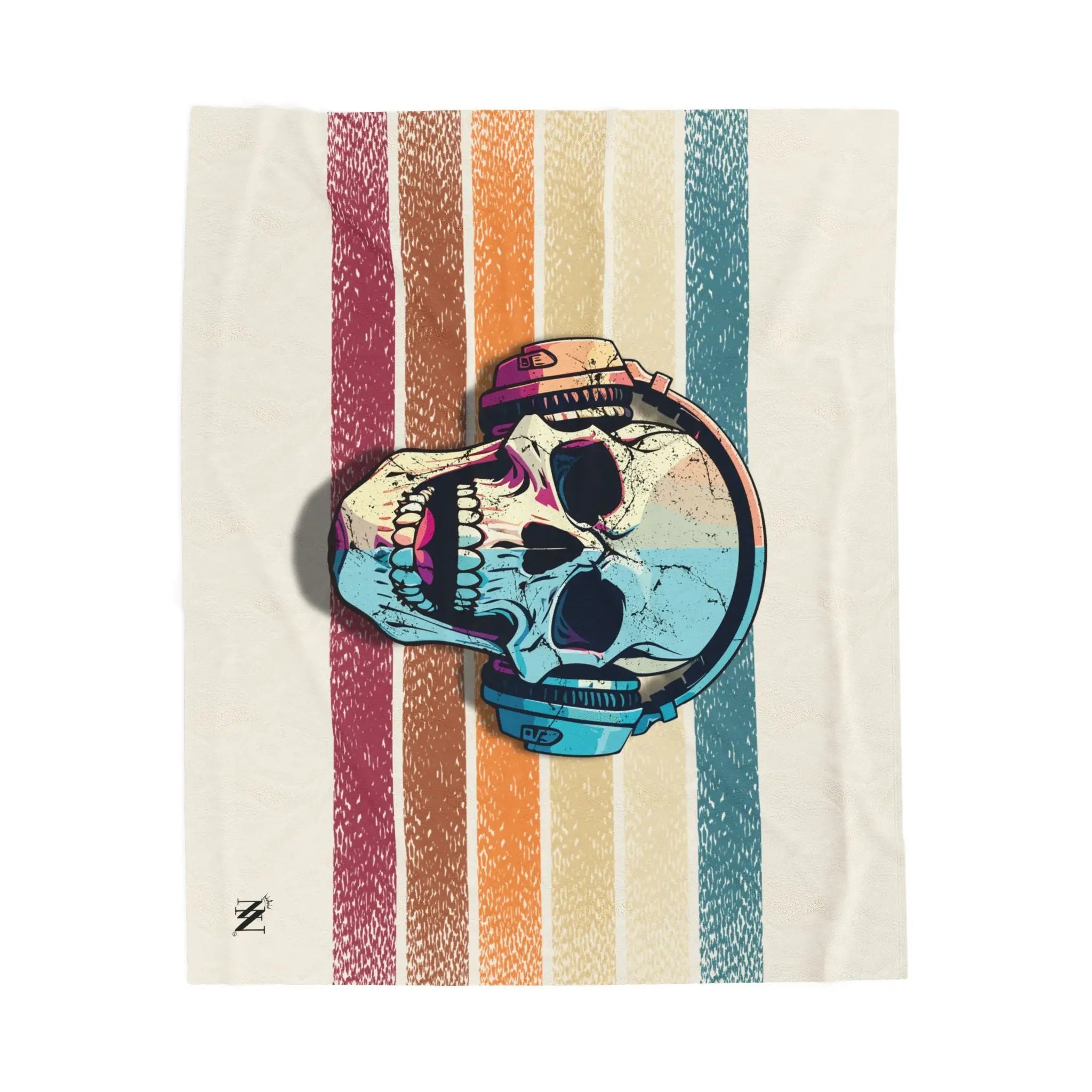 Audiophile Skull | Mix & Match Velveteen Fun-Flirty Lovers’ Blankets