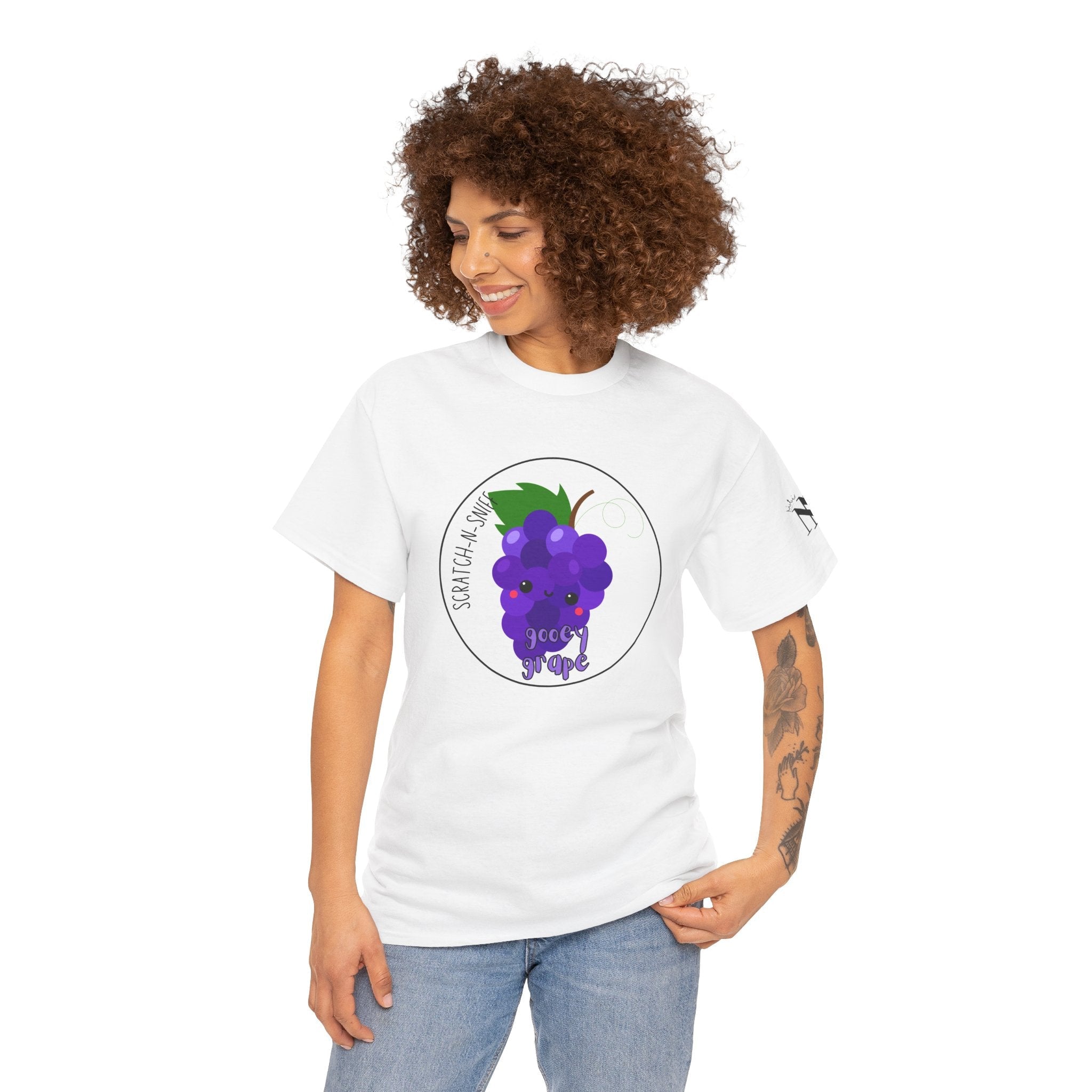 Gooey Grape Scratch N Sniff | Mix & Match 100% Cotton Unisex Fun-Flirty Lovers’ Tees