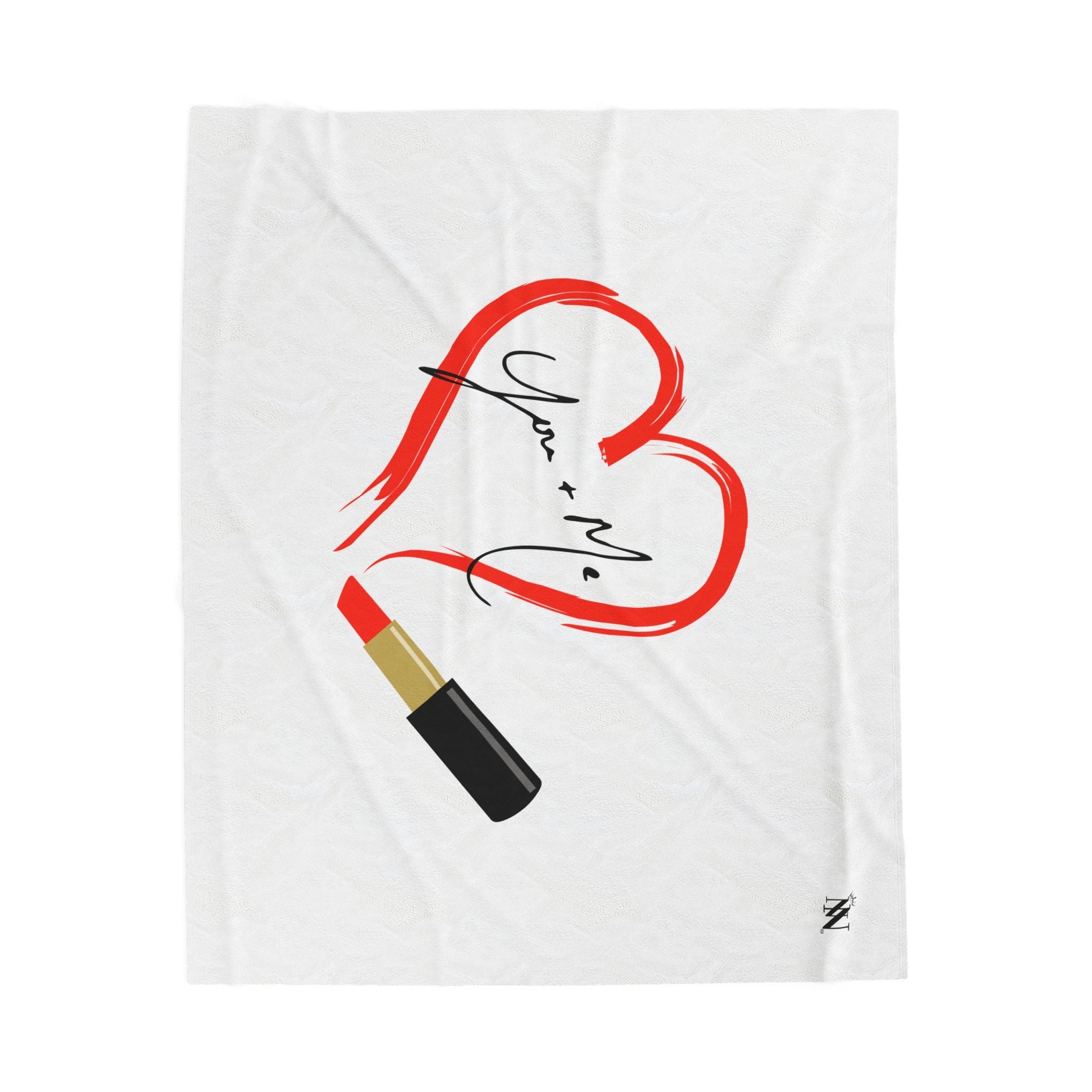 You + Me Lipstick Love | Mix & Match Velveteen Fun-Flirty Lovers’ Blankets