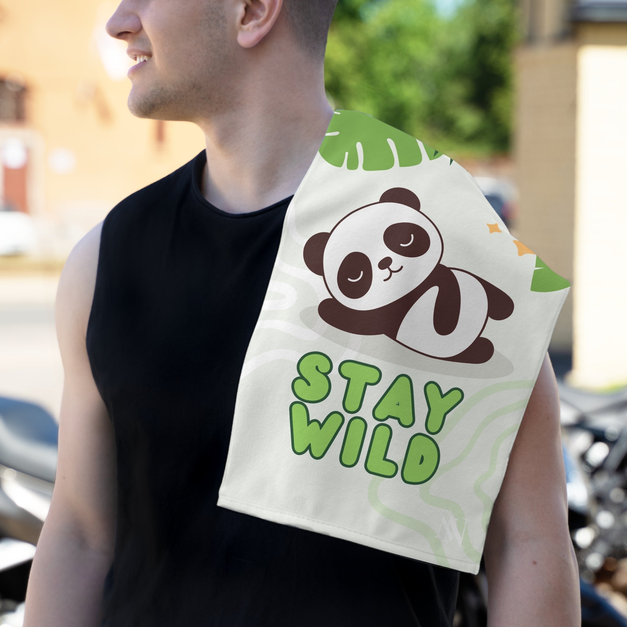 Stay Wild Cute Panda | Mix & Match Soft Fun-Flirty Lovers’ Towels