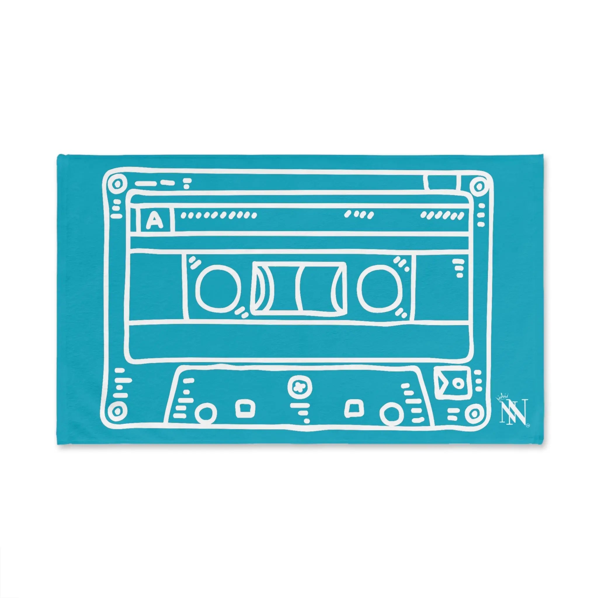 Old School Cassette Tape Teal | Mix & Match Original Fun-Flirty Lovers’ Towels