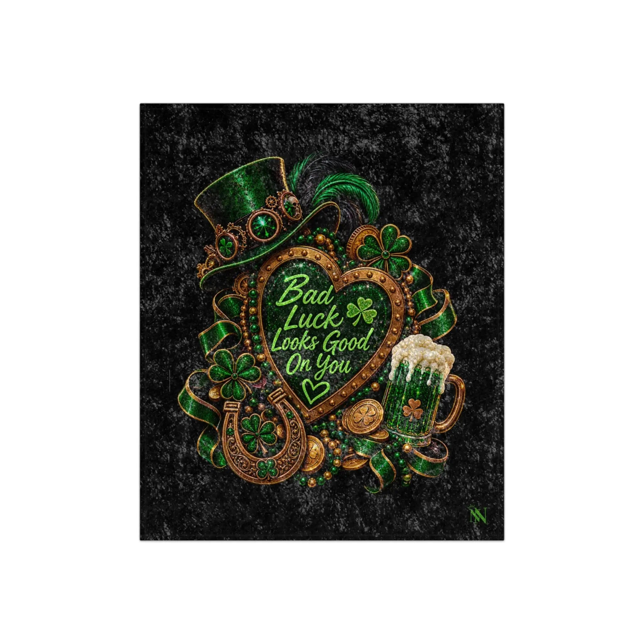 Bad Luck Looks Good on You Irish Crushed Velvet Blanket