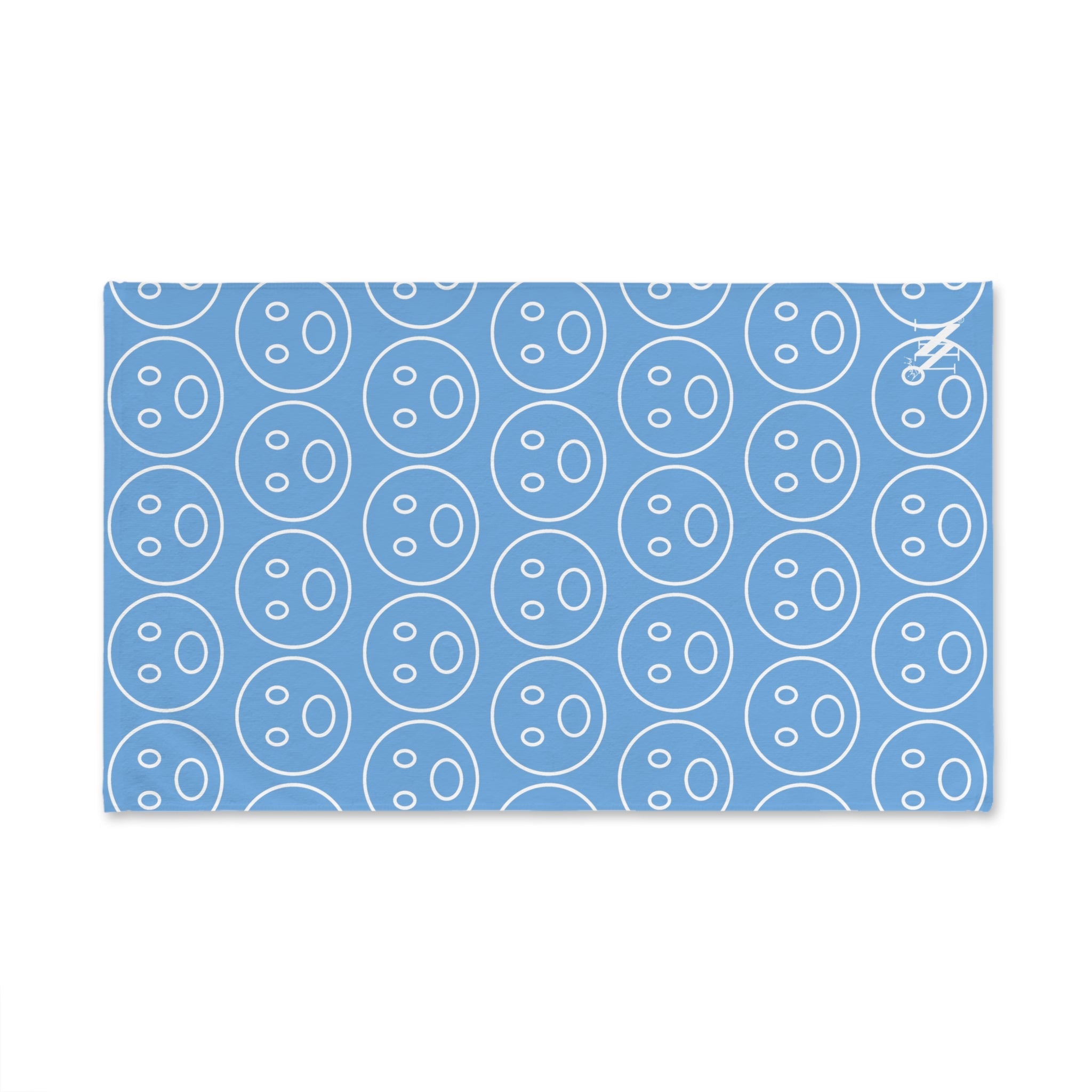 Surprised Emoji Pattern Light Blue | Mix & Match Classic Fun-Flirty Loversâ Towels
