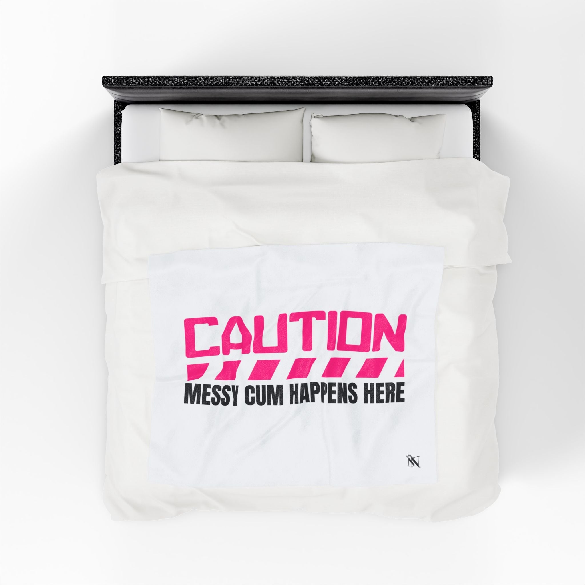 Caution: Messy Cum Happens Here | Mix & Match Velveteen Fun-Flirty Lovers’ Blankets